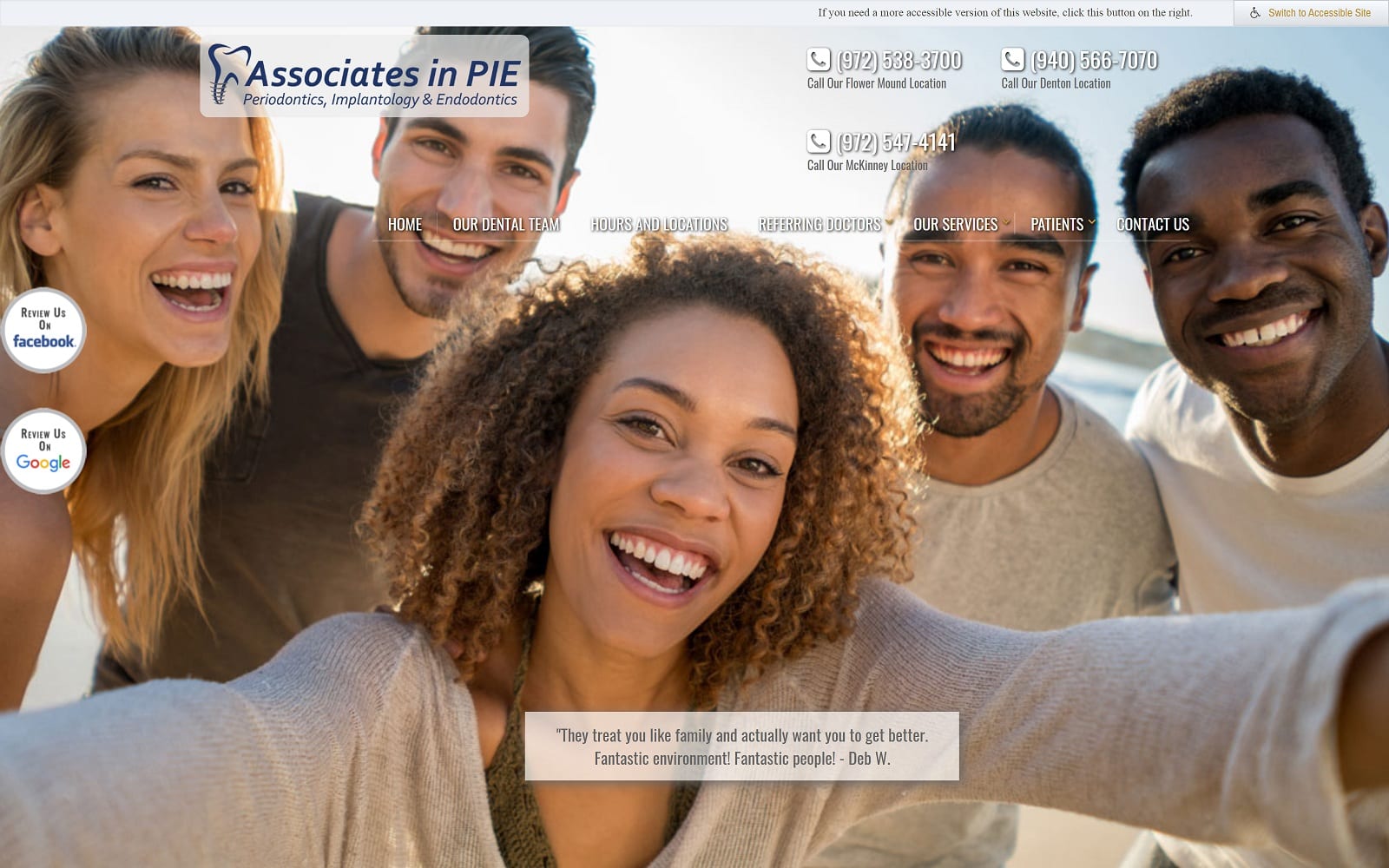 The Screenshot of Associates in Periodontics, Implantology & Endodontics piedental.com Website