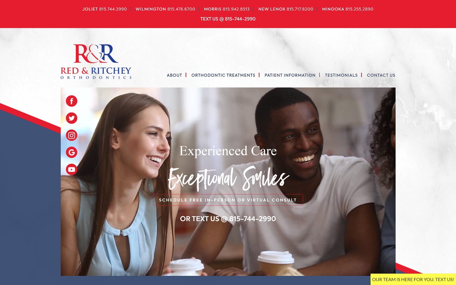 The Screenshot of Red and Ritchey Orthodontics redandritcheyortho.com Website