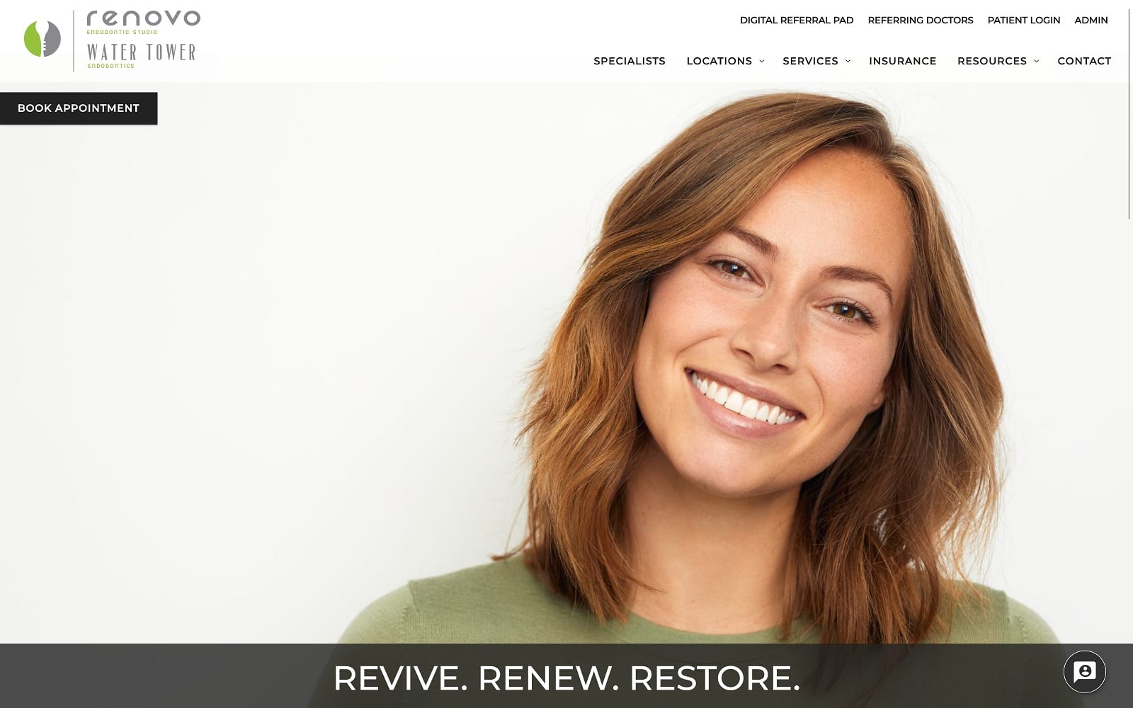 The Screenshot of Renovo Endodontic Studio renovoendo.com Website