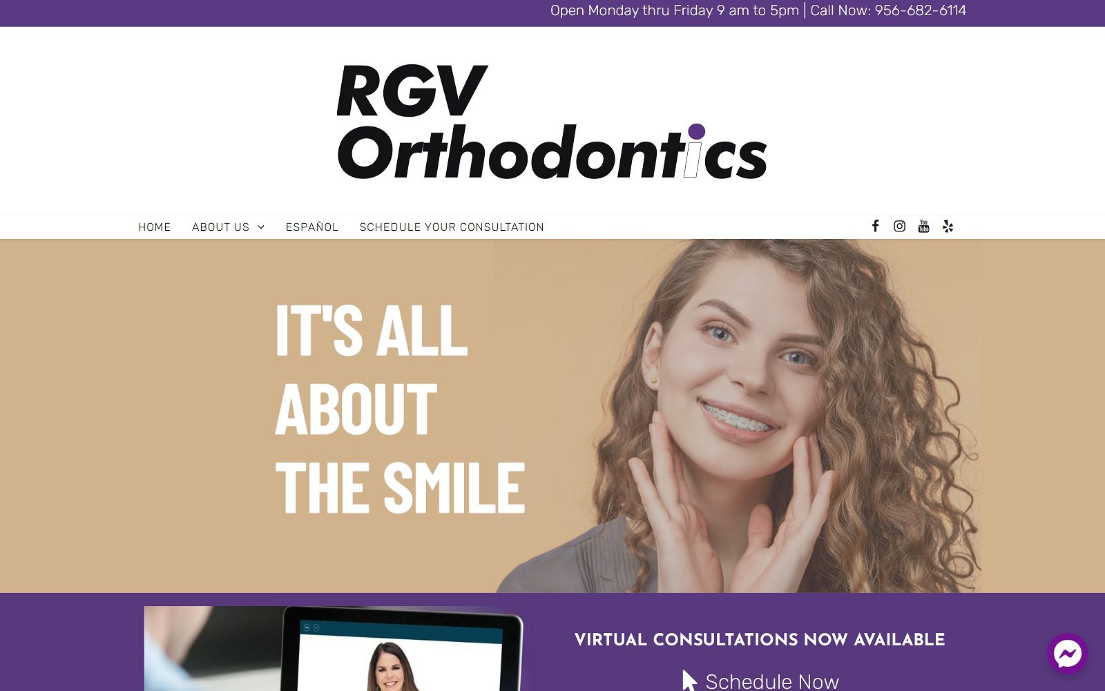 The Screenshot of RGV Orthodontics by Gracie Sturdivant rgvorthodontics.com Website