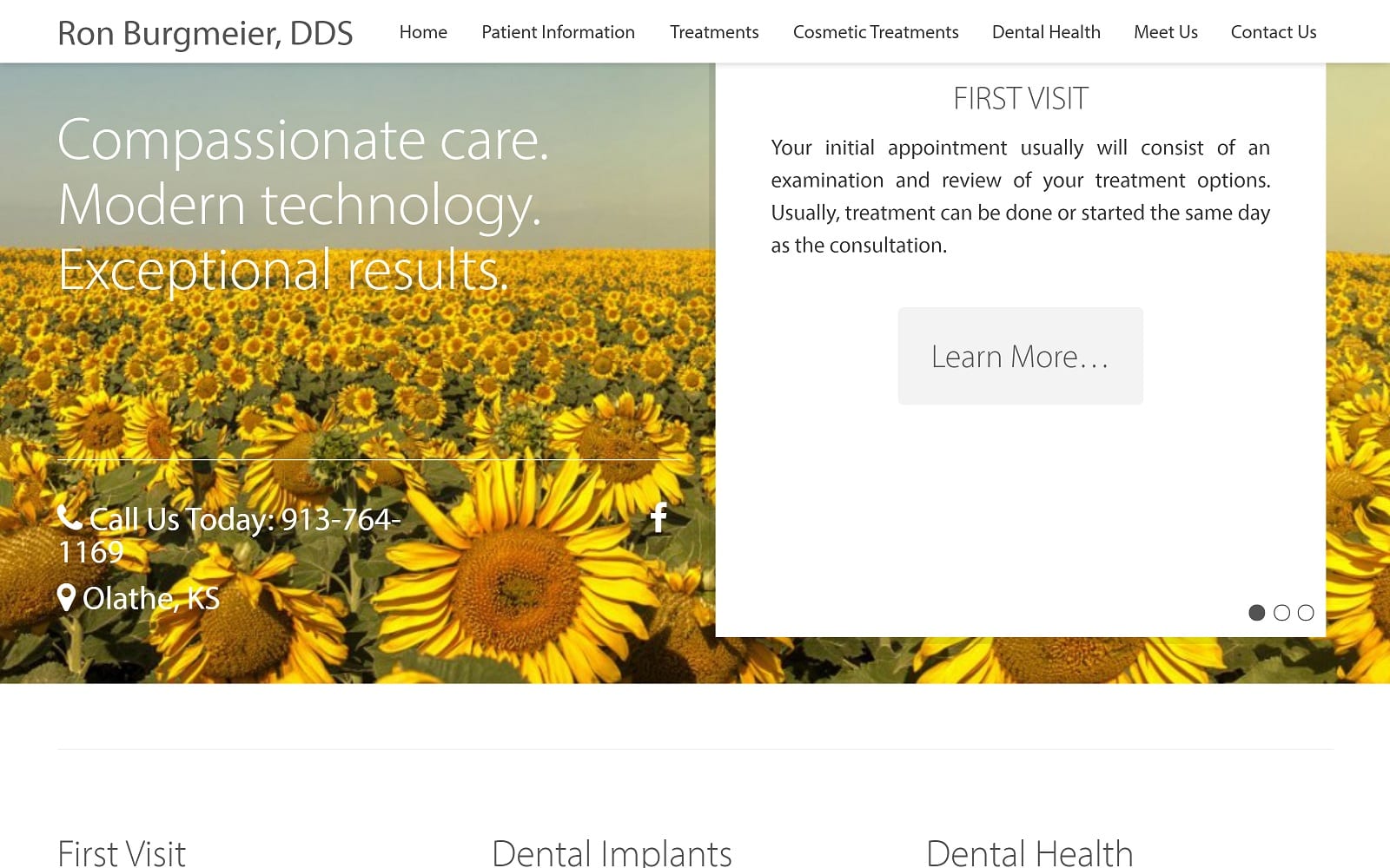 The Screenshot of Ronald J Burgmeier DDS PA ronburgmeierdds.com Website