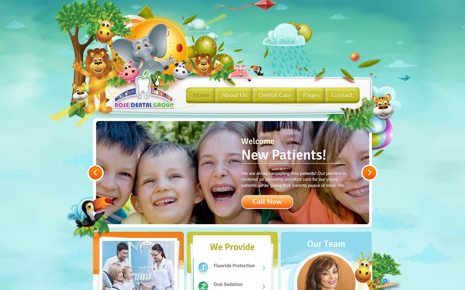 The Screenshot of Rose Dental Group & Pediatric Dentistry rosedentalgroups.com Website