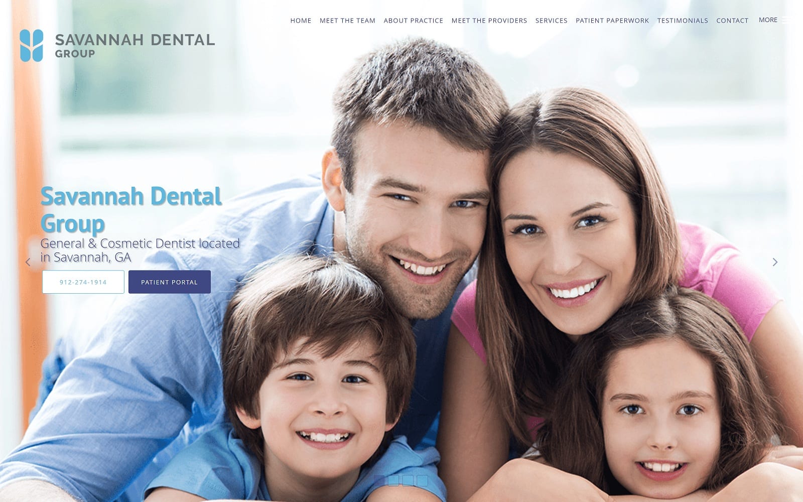 The Screenshot of Savannah Dental Group: Christian Patti, DMD savannahdentalgroup.com Website