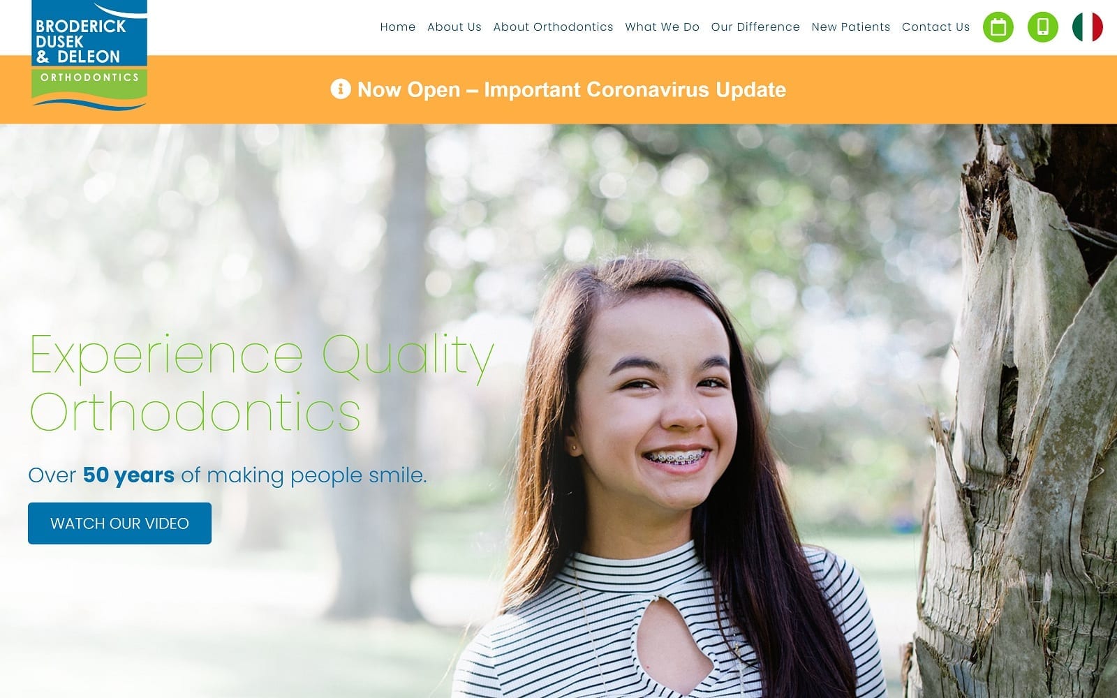 The Screenshot of Broderick Dusek and DeLeon Orthodontics savannahorthodontics.com Website
