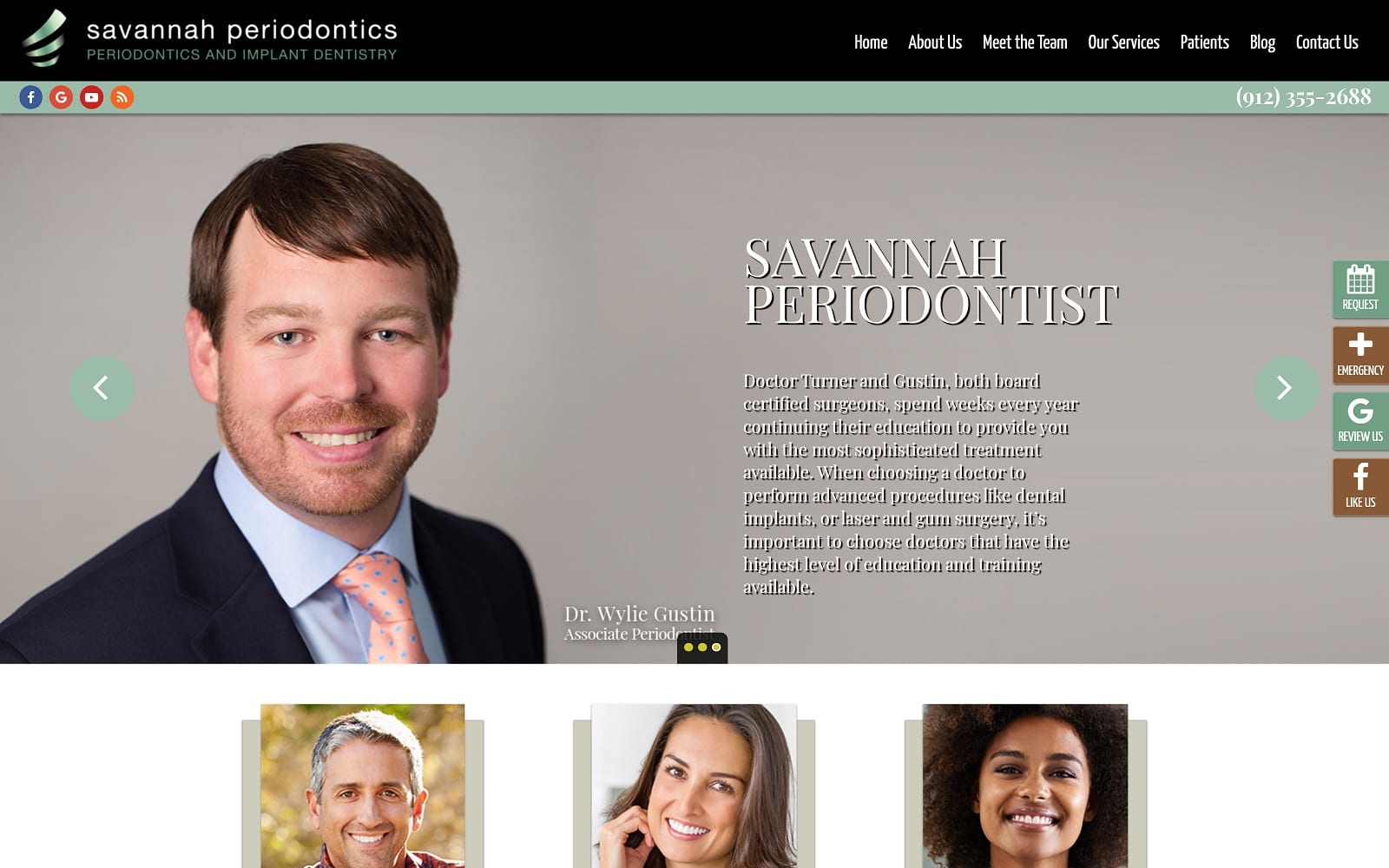 The Screenshot of Savannah Periodontics / Kimberly Turner, DMD savperio.com Website
