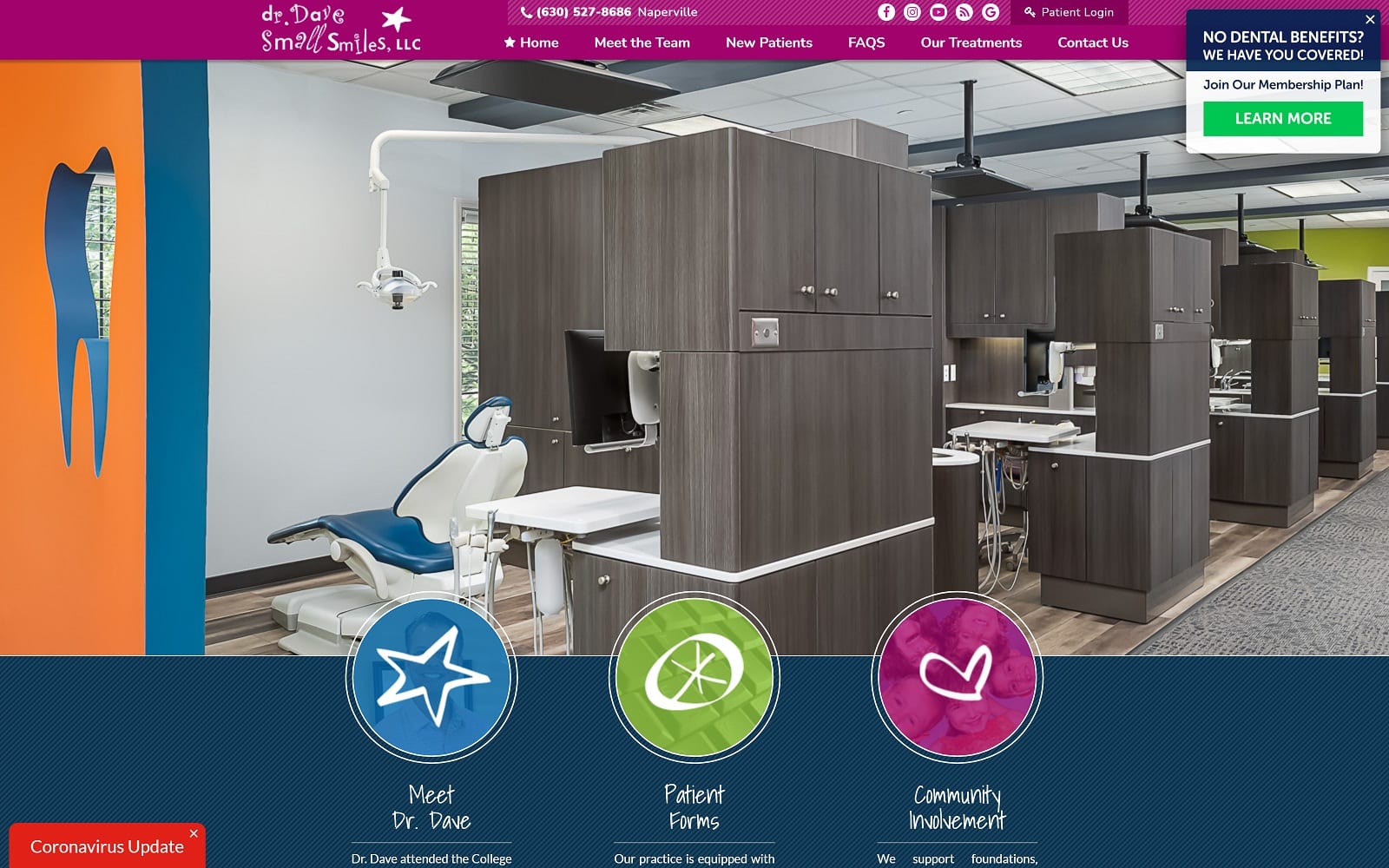 The Screenshot of Small Smiles LLC smallsmiles.org Website