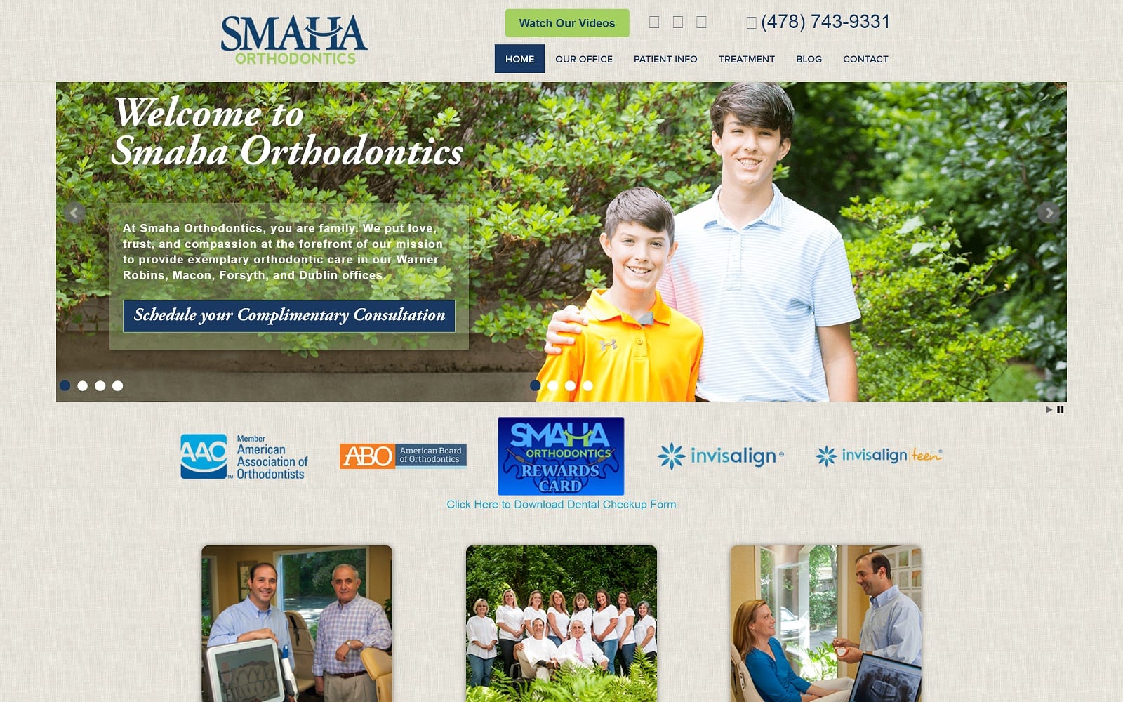 The Screenshot of Smaha Orthodontics smilesbysmaha.com Website
