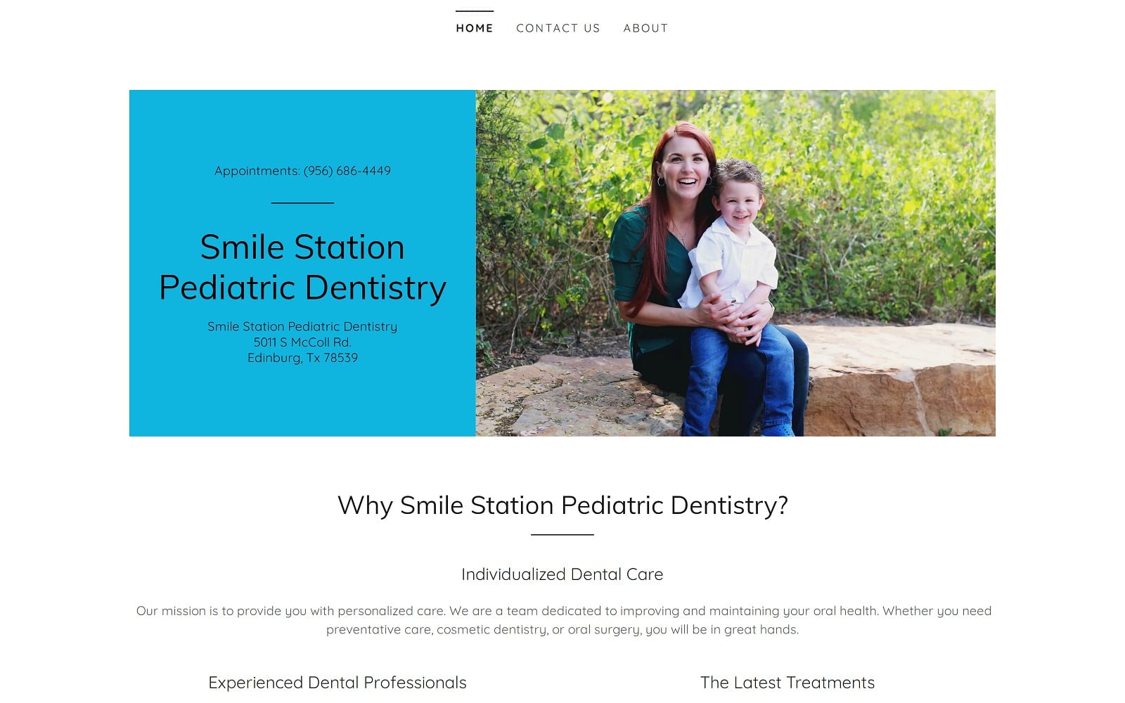 The Screenshot of Krystle Garza, DDS Smile Station Pediatric Dentistry smilestationpd.com Website