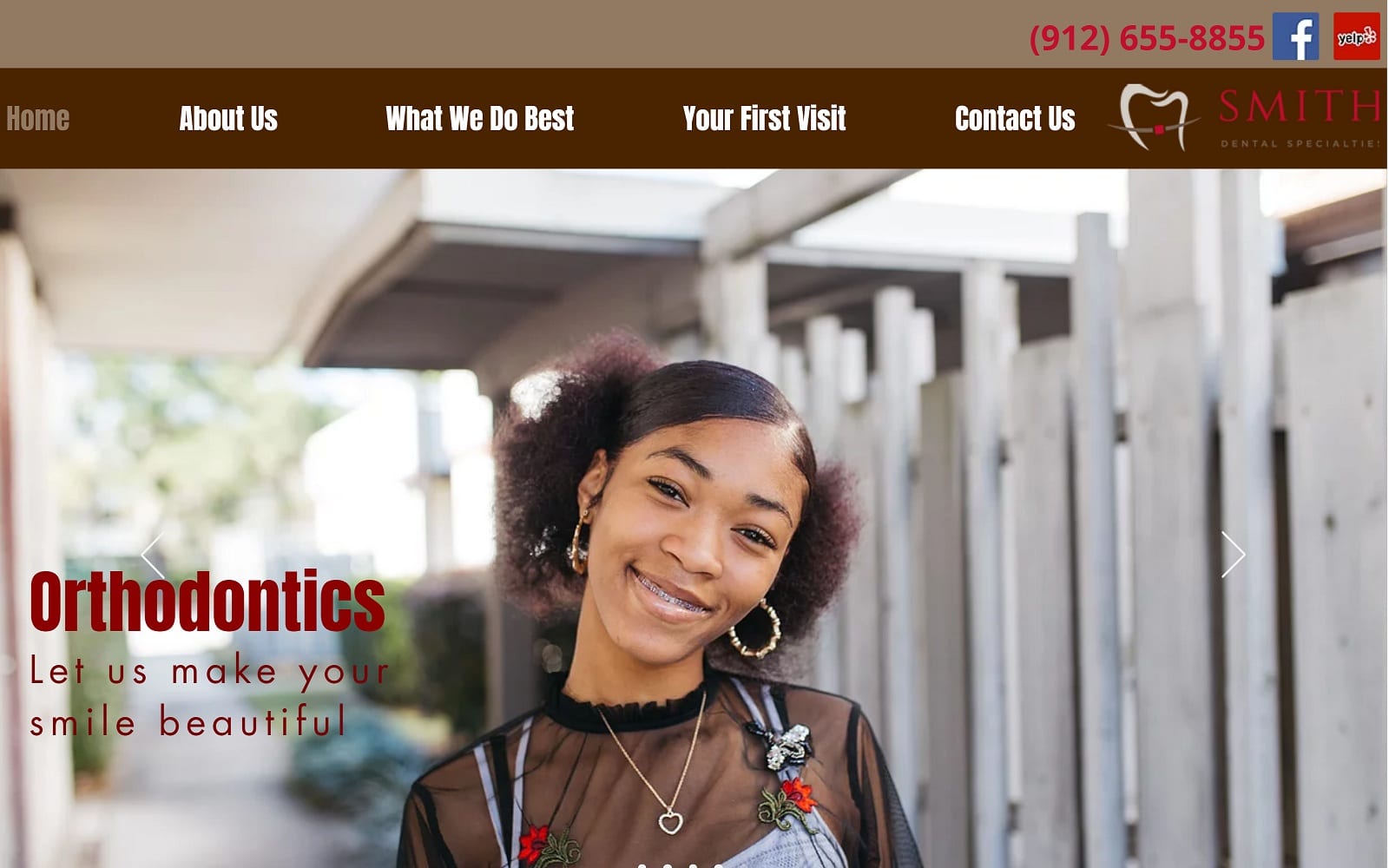 The Screenshot of Smith Dental Specialties smithdentalspecialties.com Website