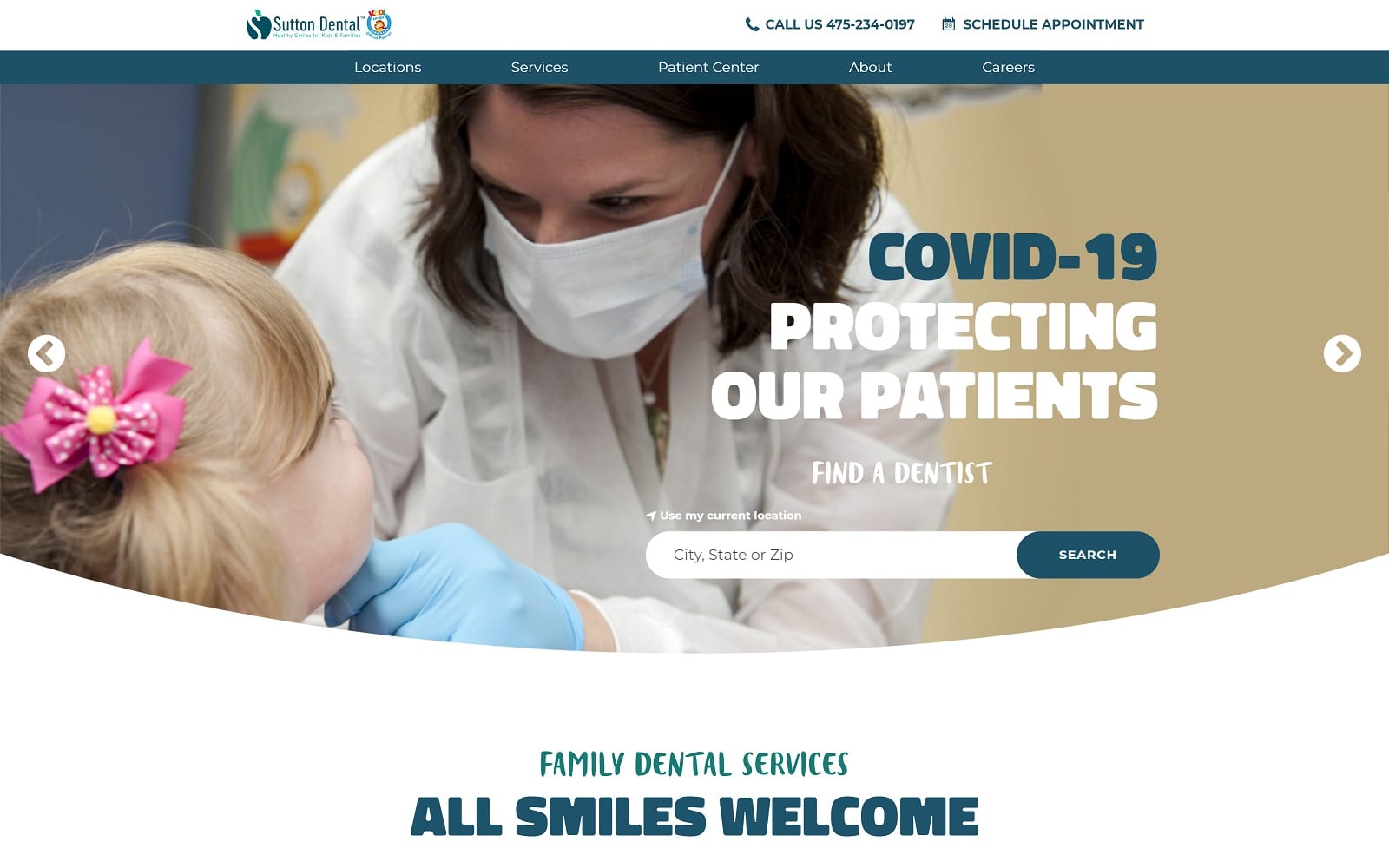 The Screenshot of Sutton Dental and Braces suttondentalgroup.com Website