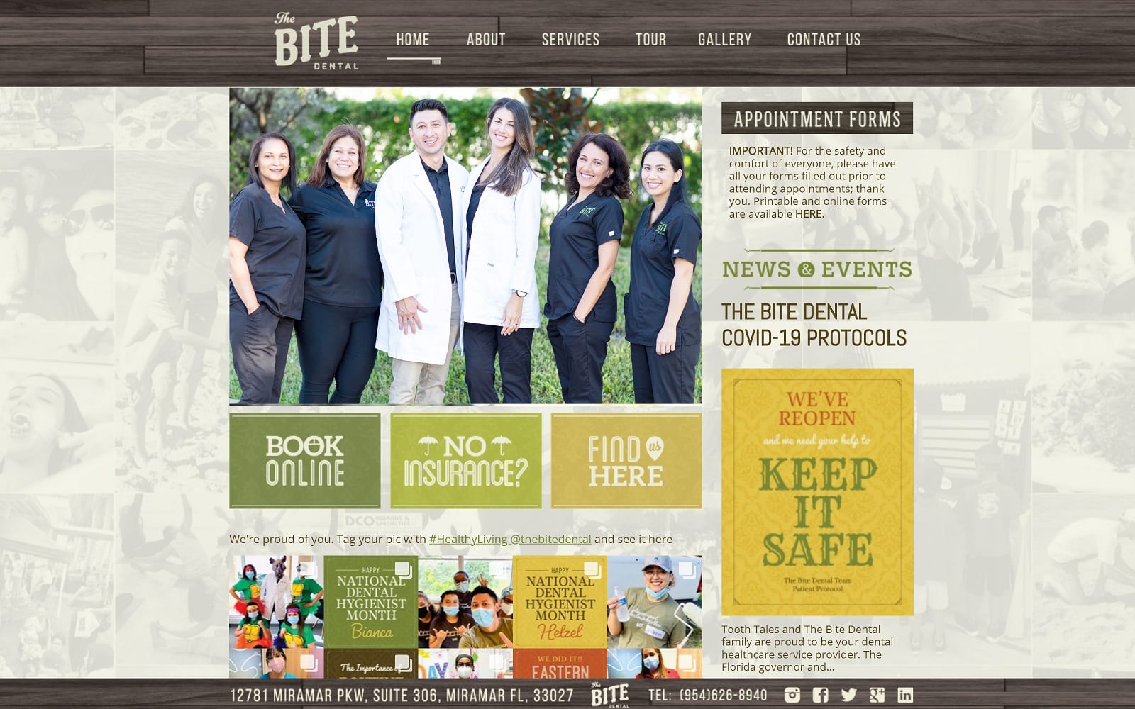 The Screenshot of The Bite Dental thebitedental.com Website