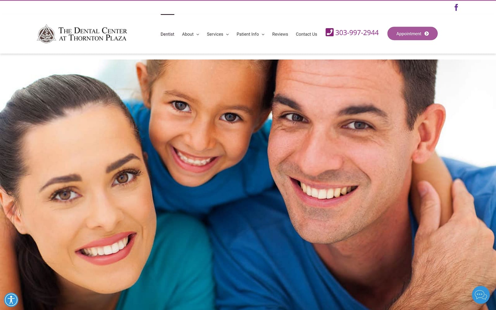 The Screenshot of The Dental Center at Thornton Plaza thedentalcenter.us Website
