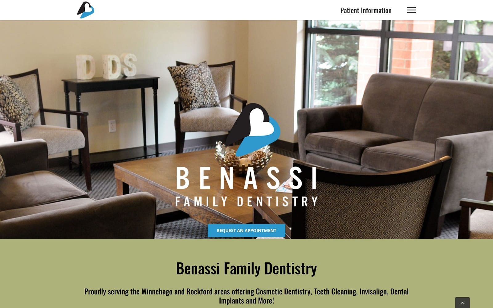The Screenshot of Benassi Family Dentistry therockforddentist.com Website