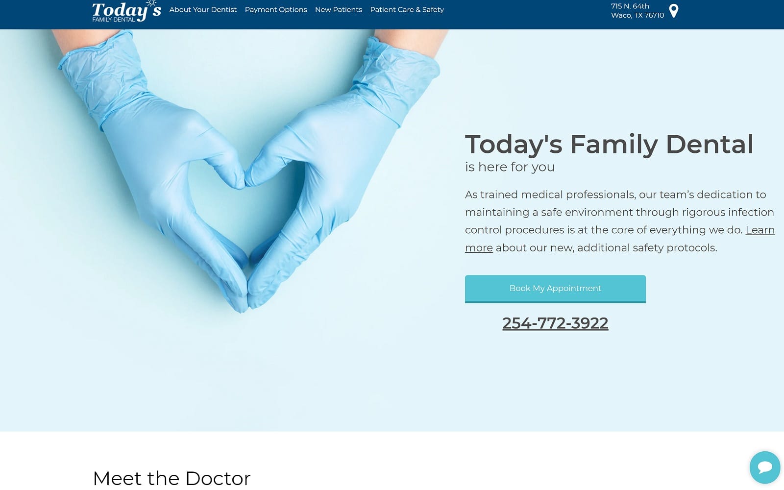 The Screenshot of Today's Family Dental todaysfamilydentalwaco.com Website