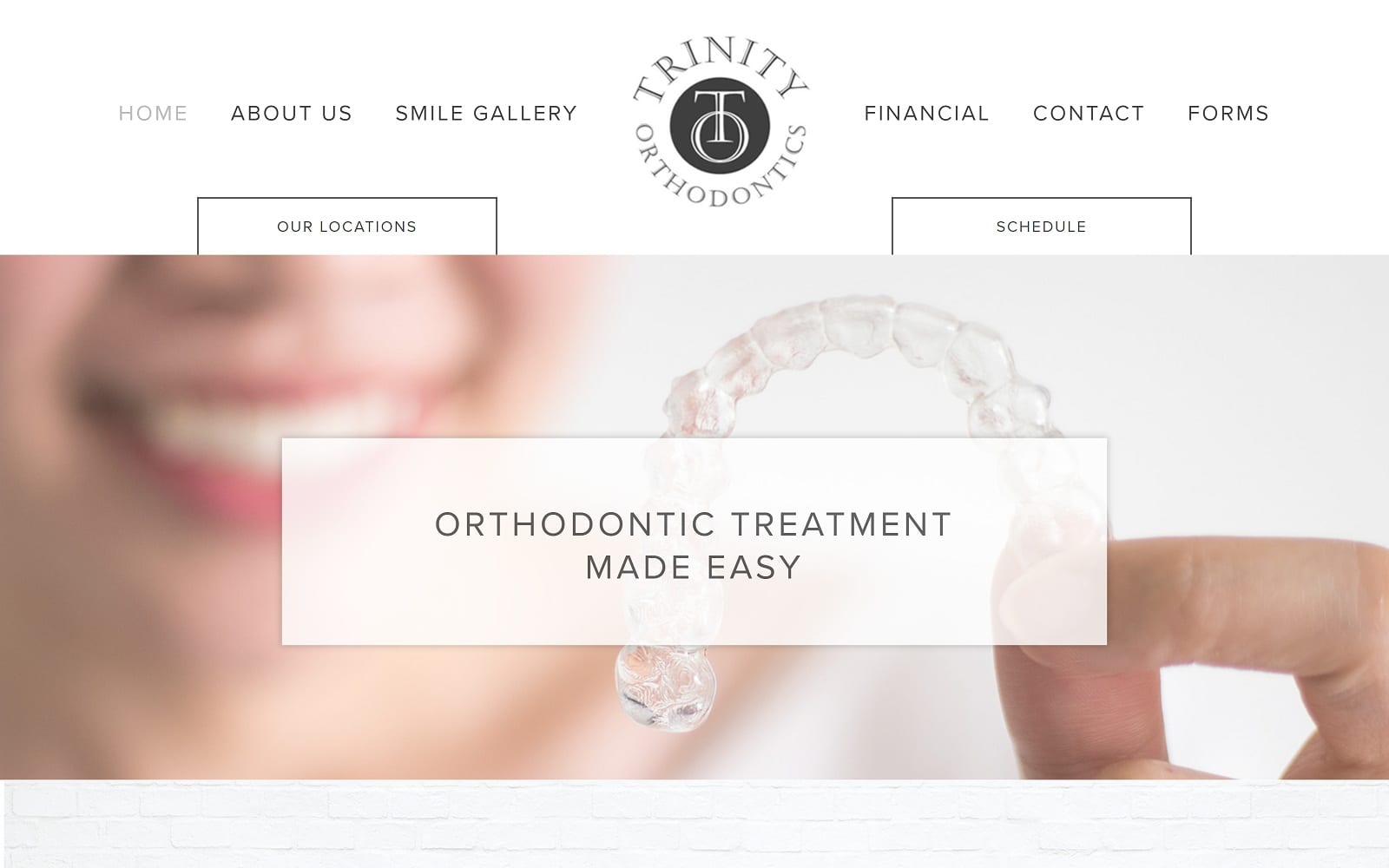 The Screenshot of Trinity Orthodontics trinityorthodontics.com Website