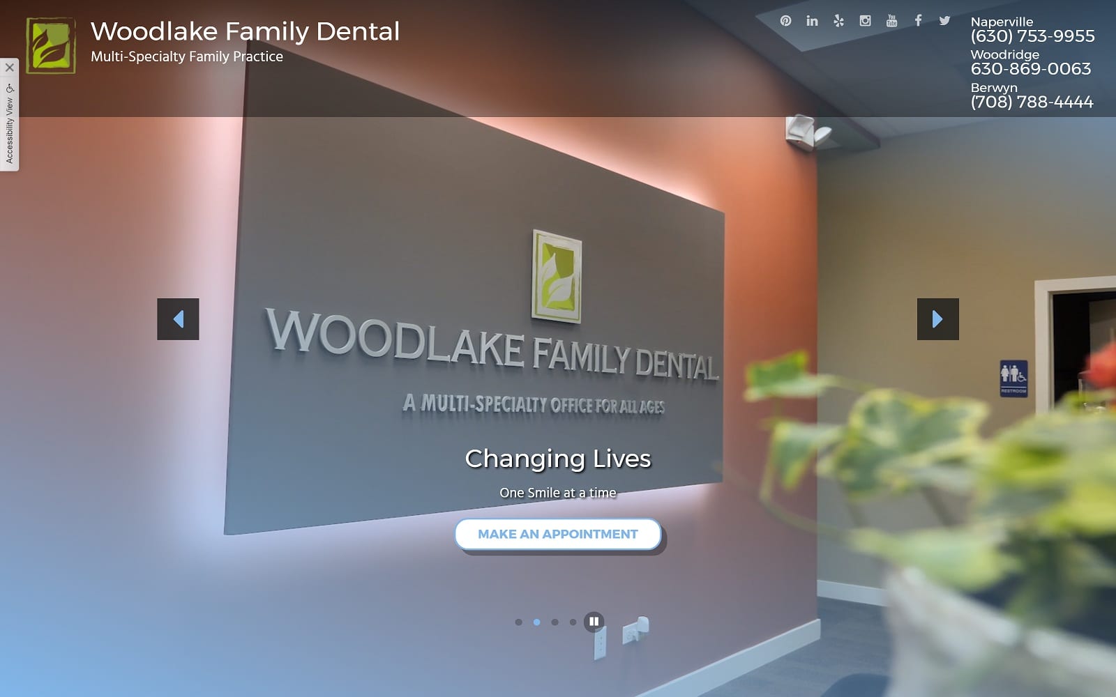 The Screenshot of Woodlake Family Dental woodlakefamilydental.com Website