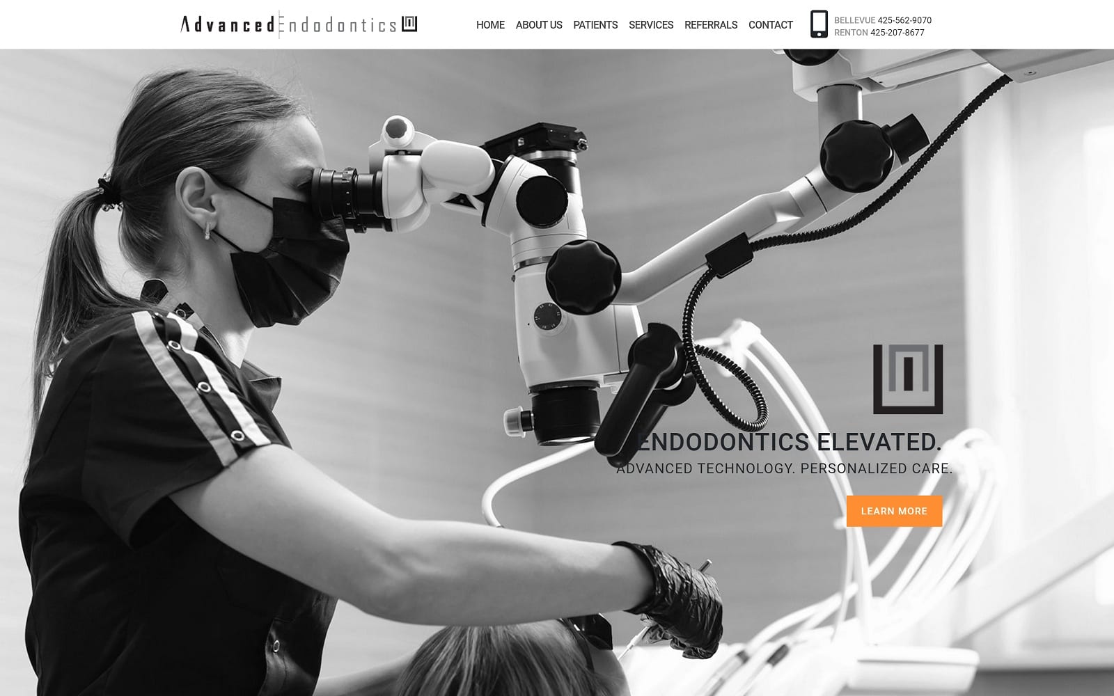 The Screenshot of Advanced Endodontics advancedendo.biz Dr. Alibhai Website