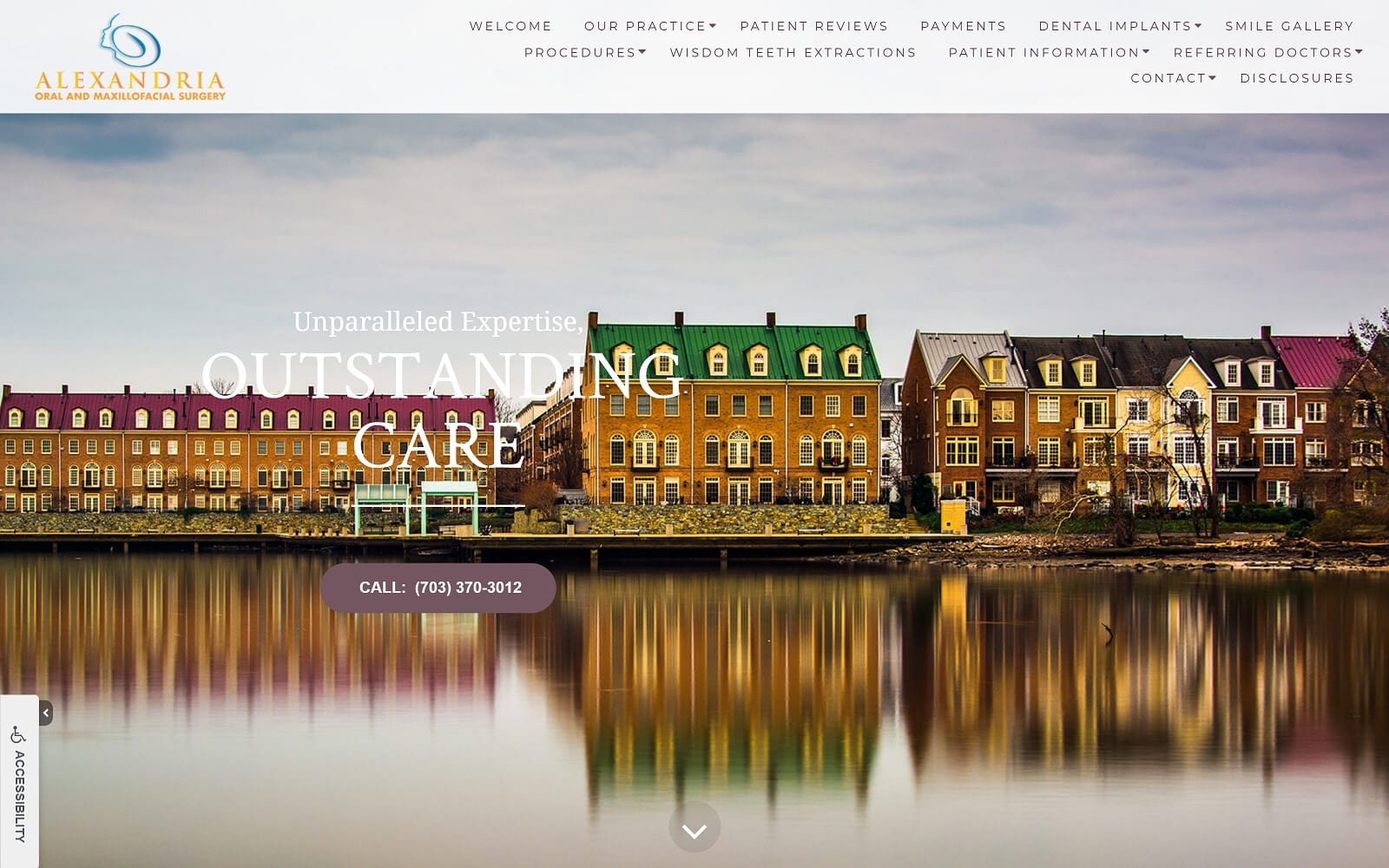 The Screenshot of Alexandria Oral Surgery, PC alexandriaoralsurgery.com Dr. Jeffrey Rothman Website