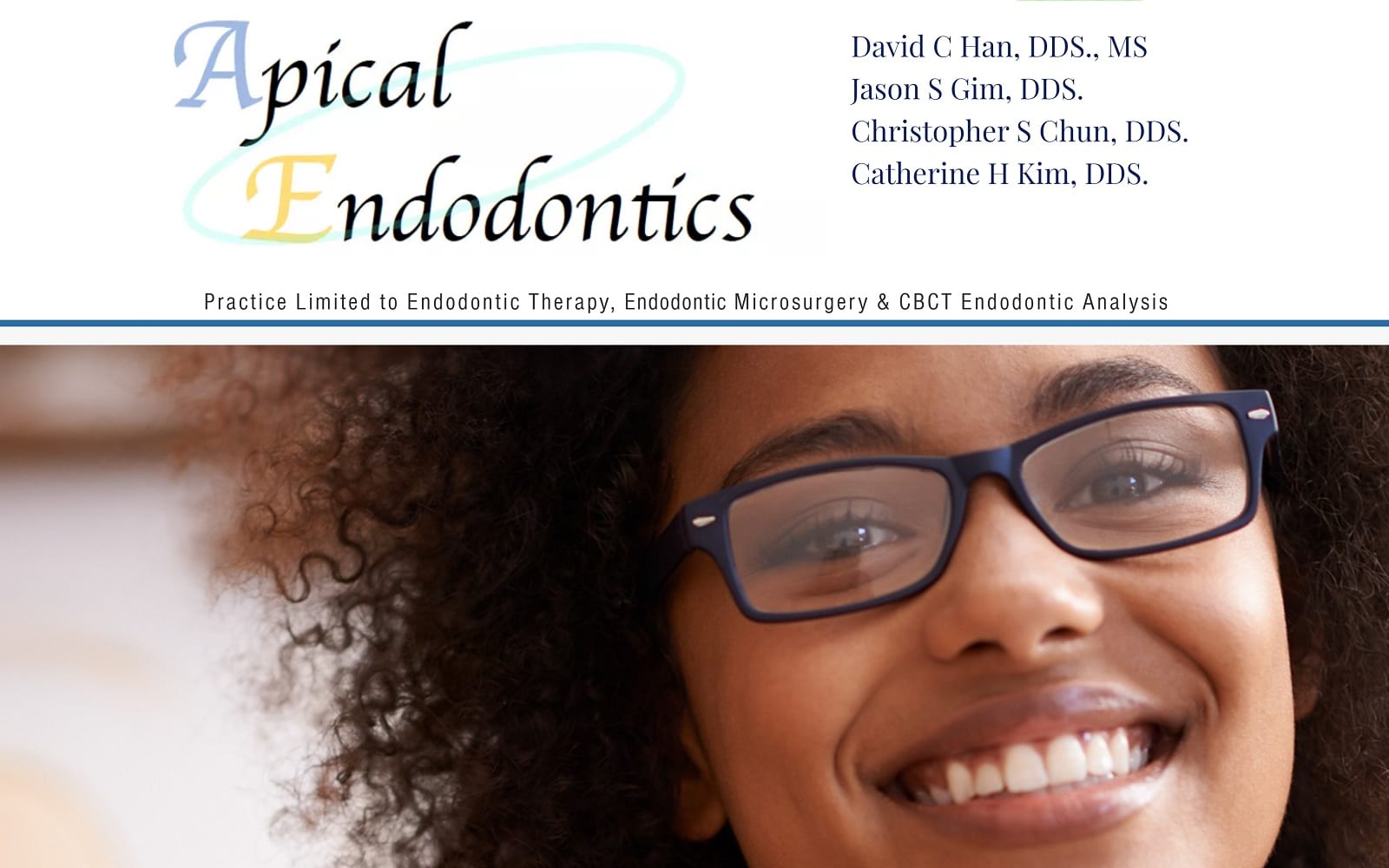 The Screenshot of Apical Endodontics apicalendodontics.com Website
