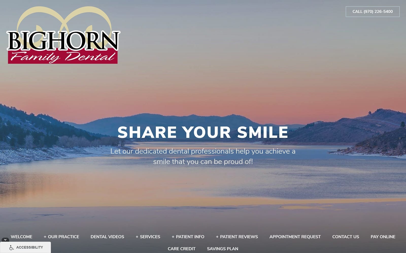 The Screenshot of Bighorn Family Dental bighornfamilydental.com Website