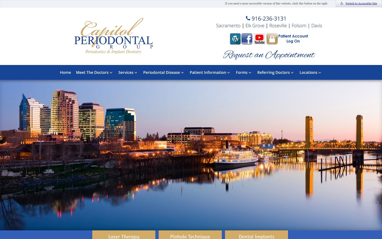 The Screenshot of Capitol Periodontal Group capitolperiodontal.com Website