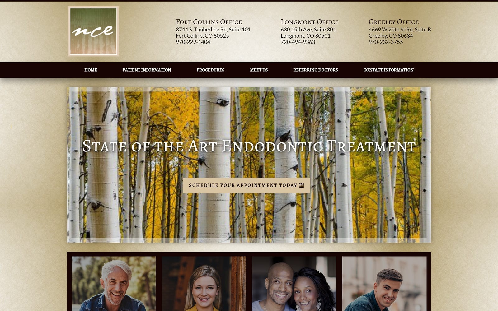 The Screenshot of Northern Colorado Endodontics coloradoendo.com Website