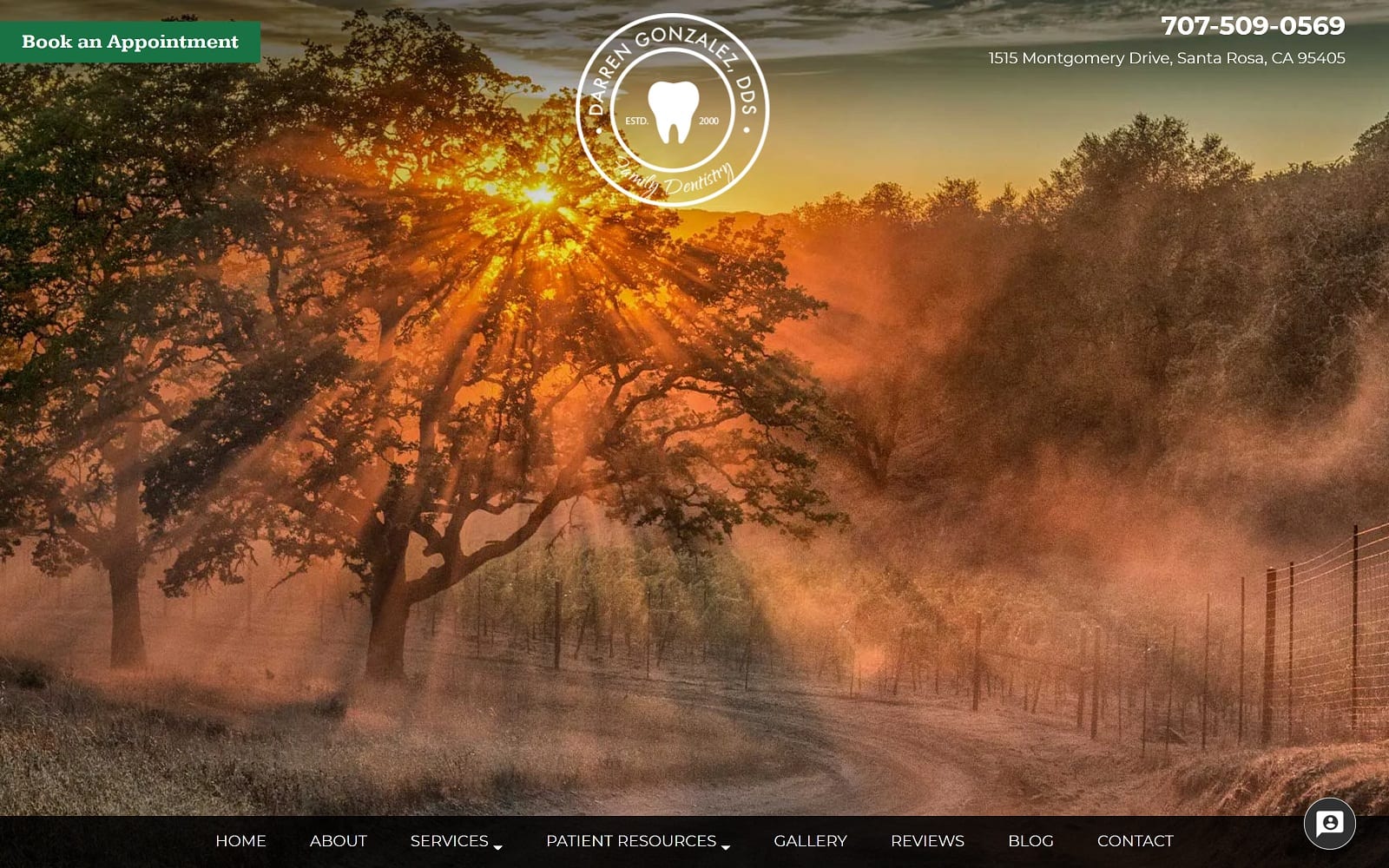 The Screenshot of Darren Gonzalez, DDS darrengonzalezdds.com Website