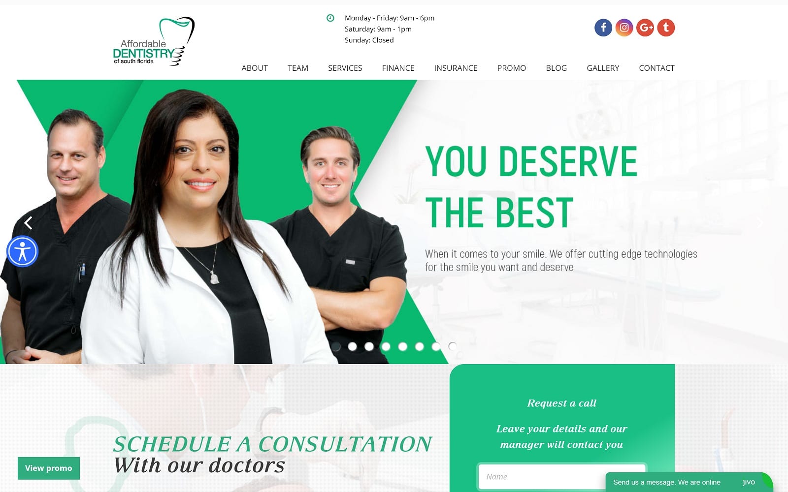 The Screenshot of Affordable Dentistry of South Florida dental4000.com Website