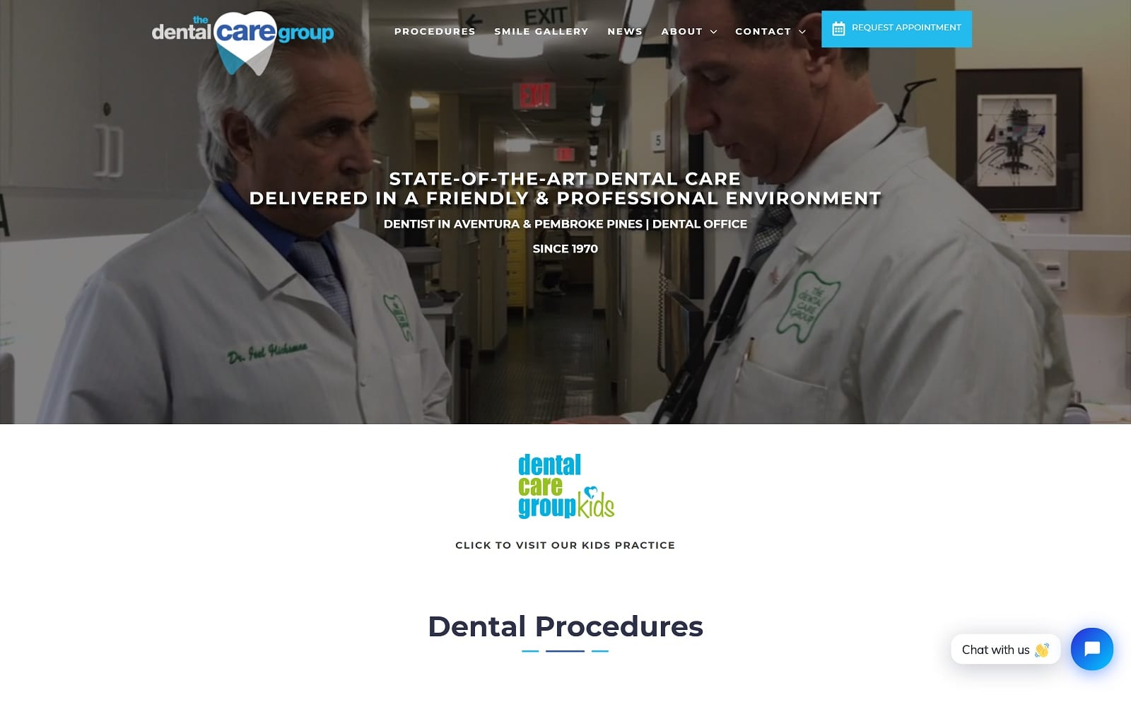 The Screenshot of The Dental Care Group - Pembroke Pines dentalcaregroup.net Website
