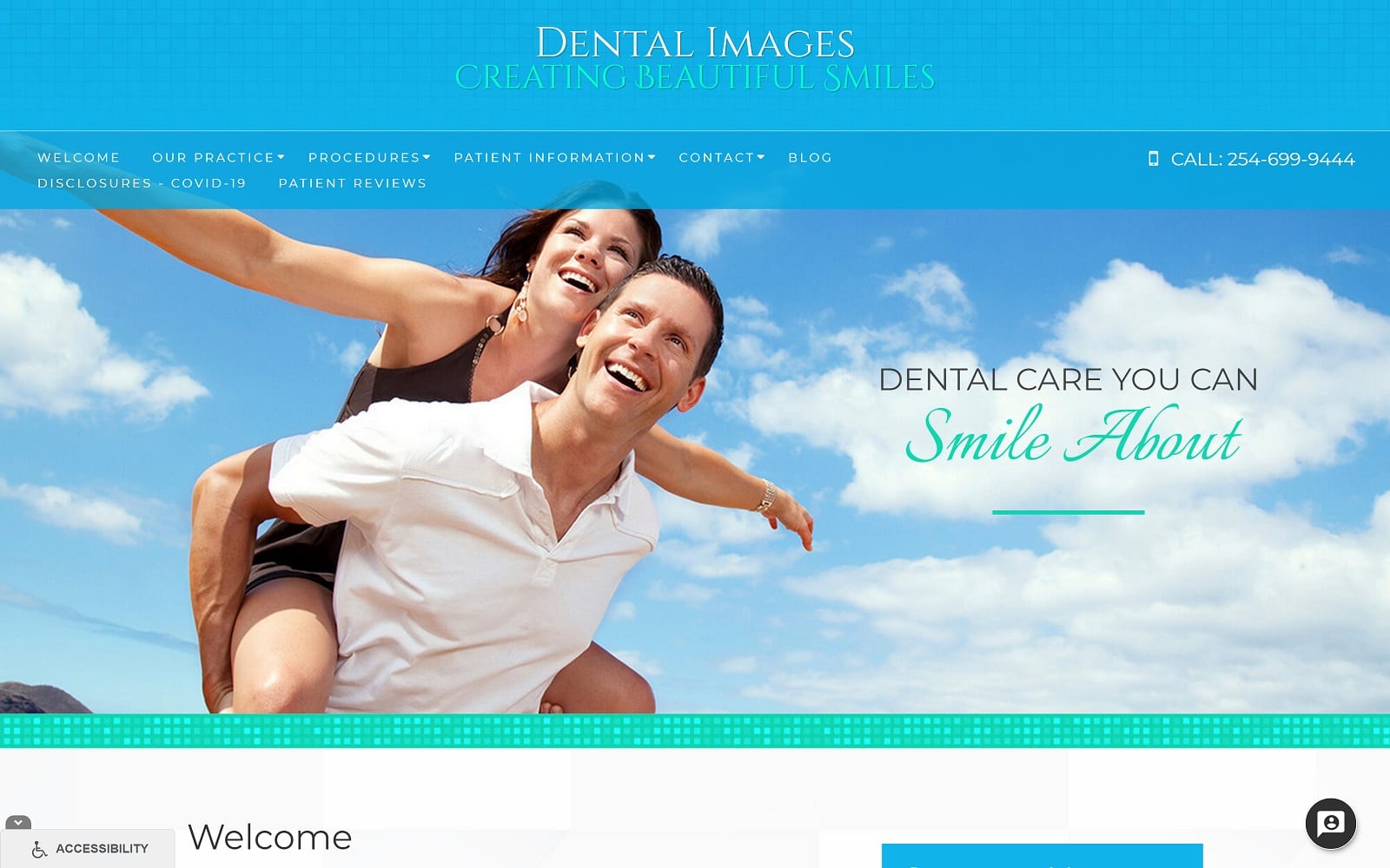 The Screenshot of Dental Images dentalimagestexas.com Dr. DeLaPaz Website