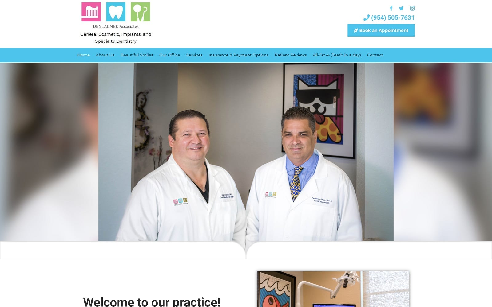 The Screenshot of Dr.Juan C. Arroyo dentalmedassociates.com Website
