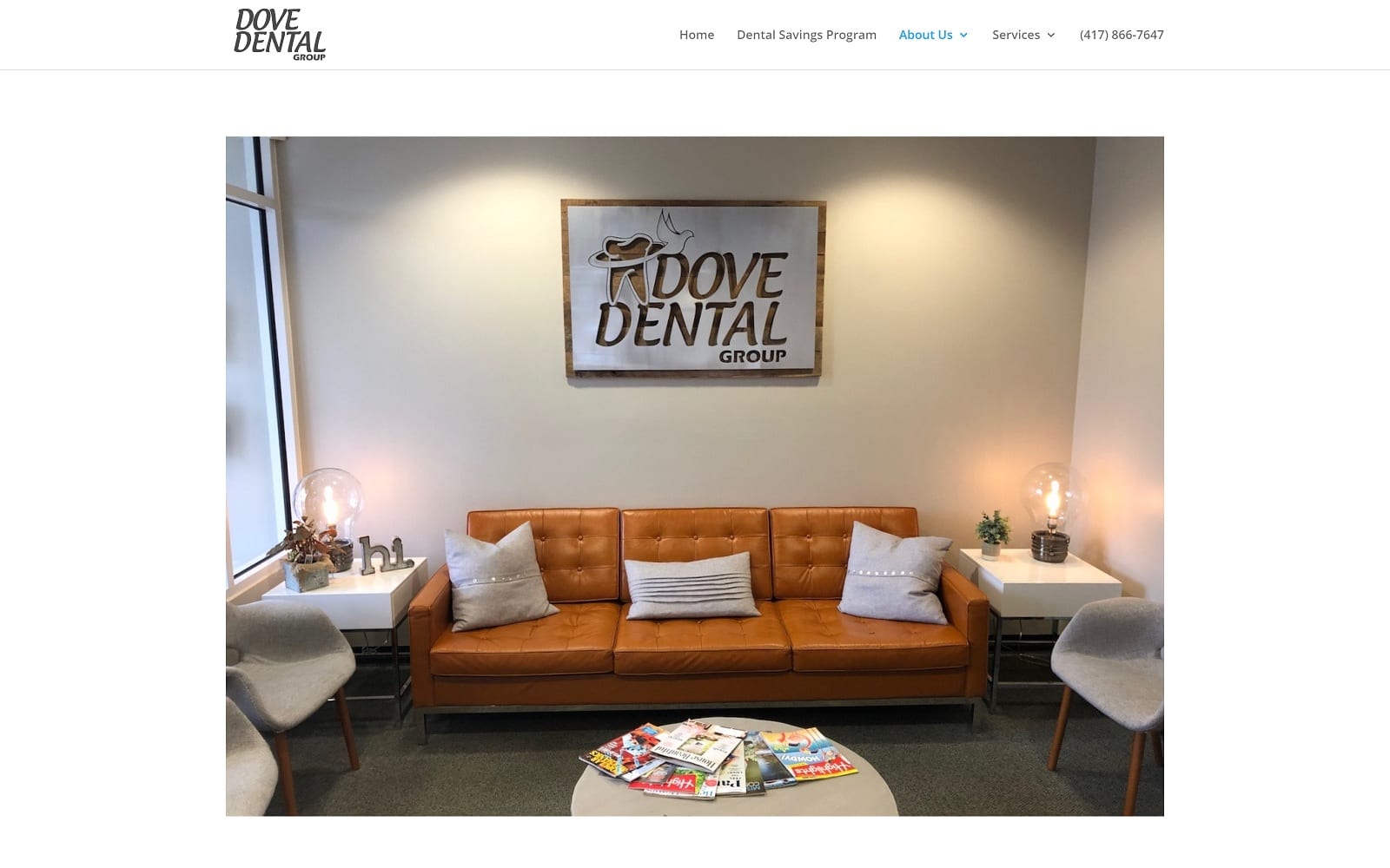 The Screenshot of Dove Dental Group dovedentalgroup.com Dr. Steve Dove Website