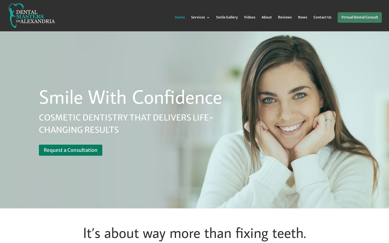 The Screenshot of Dental Masters of Alexandria drlaviola.com Dr. Jamie LaViola Website