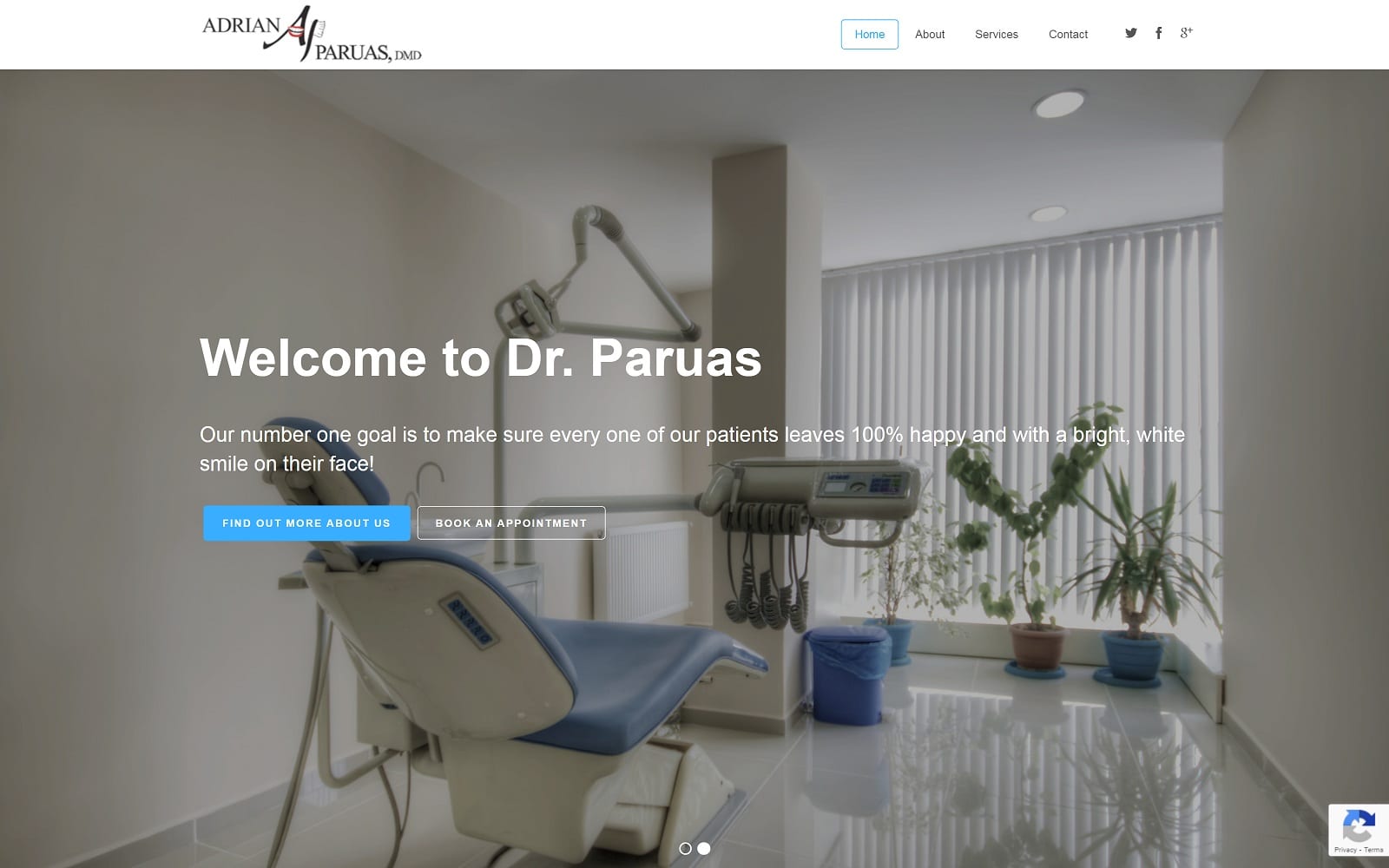 The Screenshot of Sheridan Dental Center, Drs. LEON and PARUAS drparuas.com Website