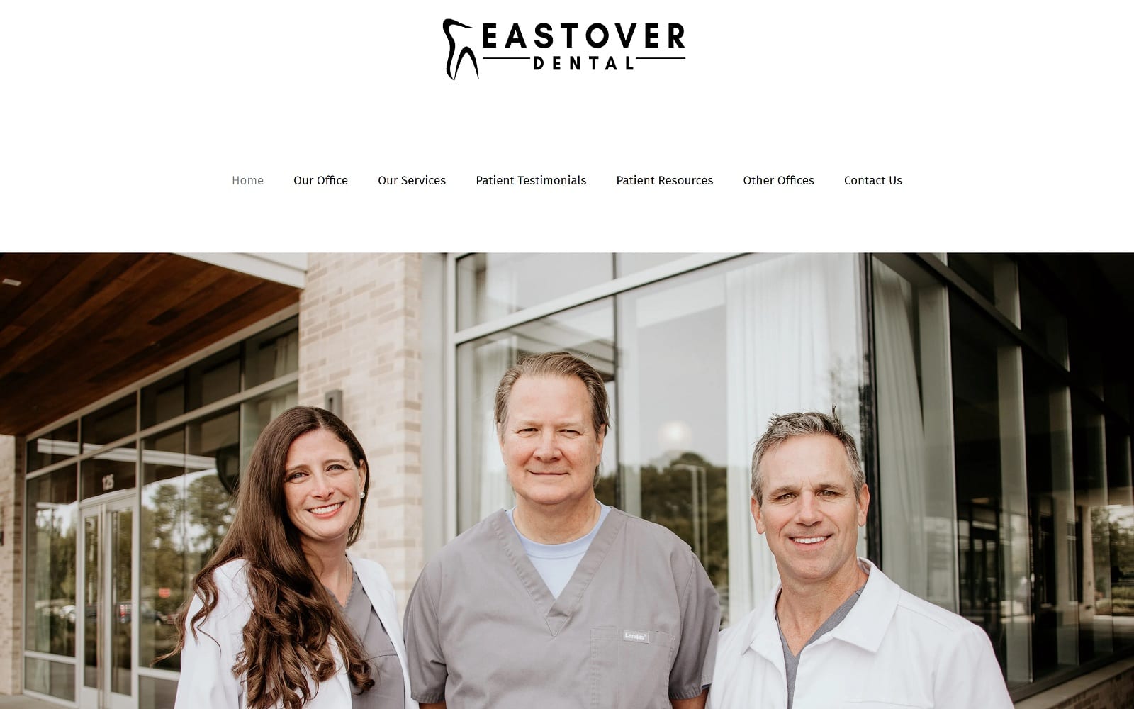 The Screenshot of Eastover Dental eastoverdentalclinic.com Website