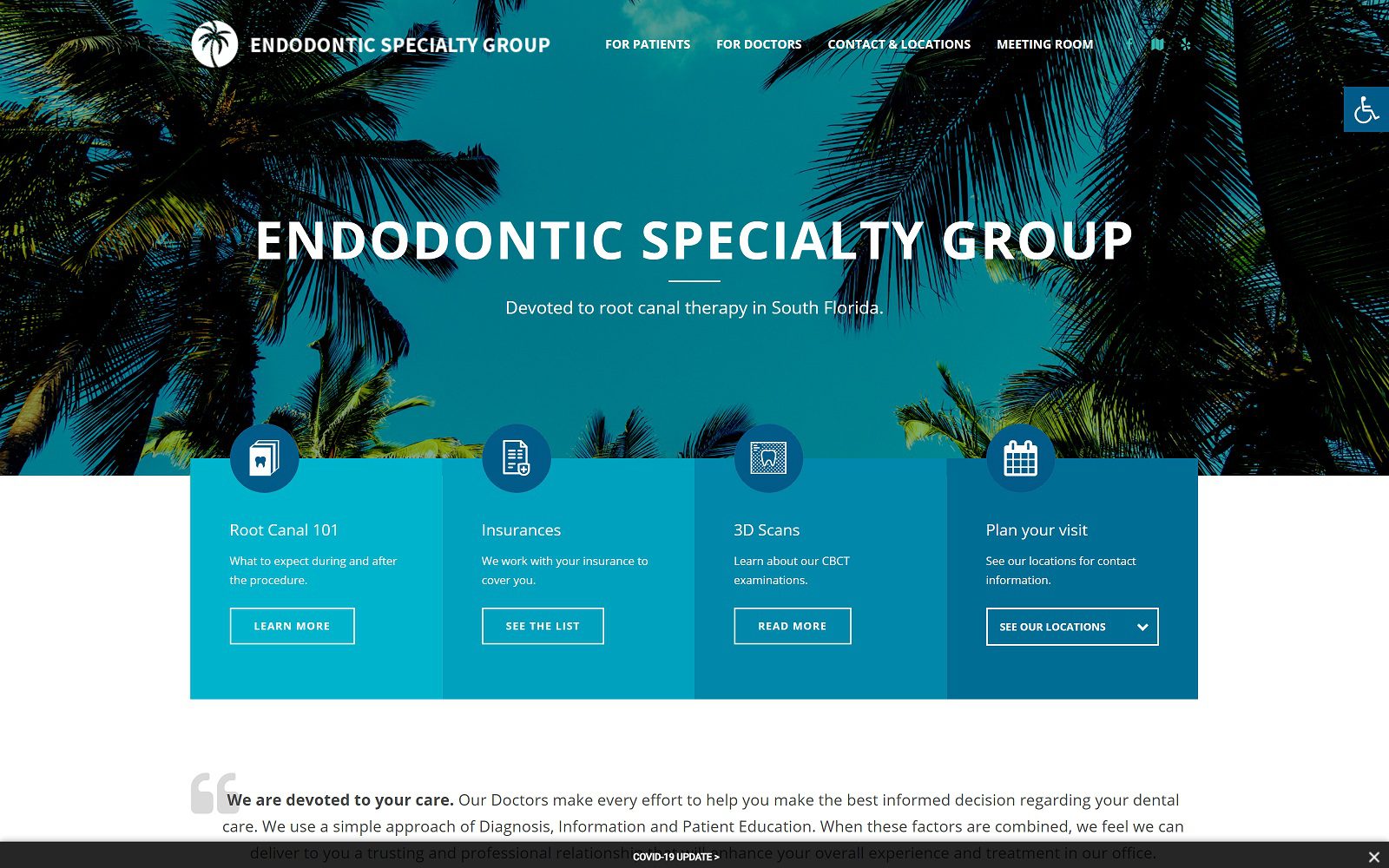 The Screenshot of Endodontic Specialty Group endosg.com Website