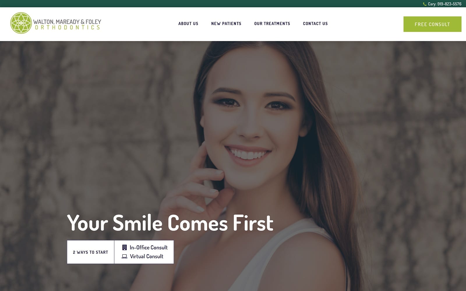 The Screenshot of Foley Orthodontics foleyorthodontics.com Dr. John Foley Website