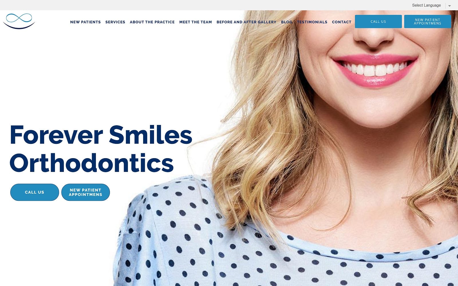 The Screenshot of Forever Smiles Orthodontics foreversmilesortho.com Dr. Daniel Camacho Website