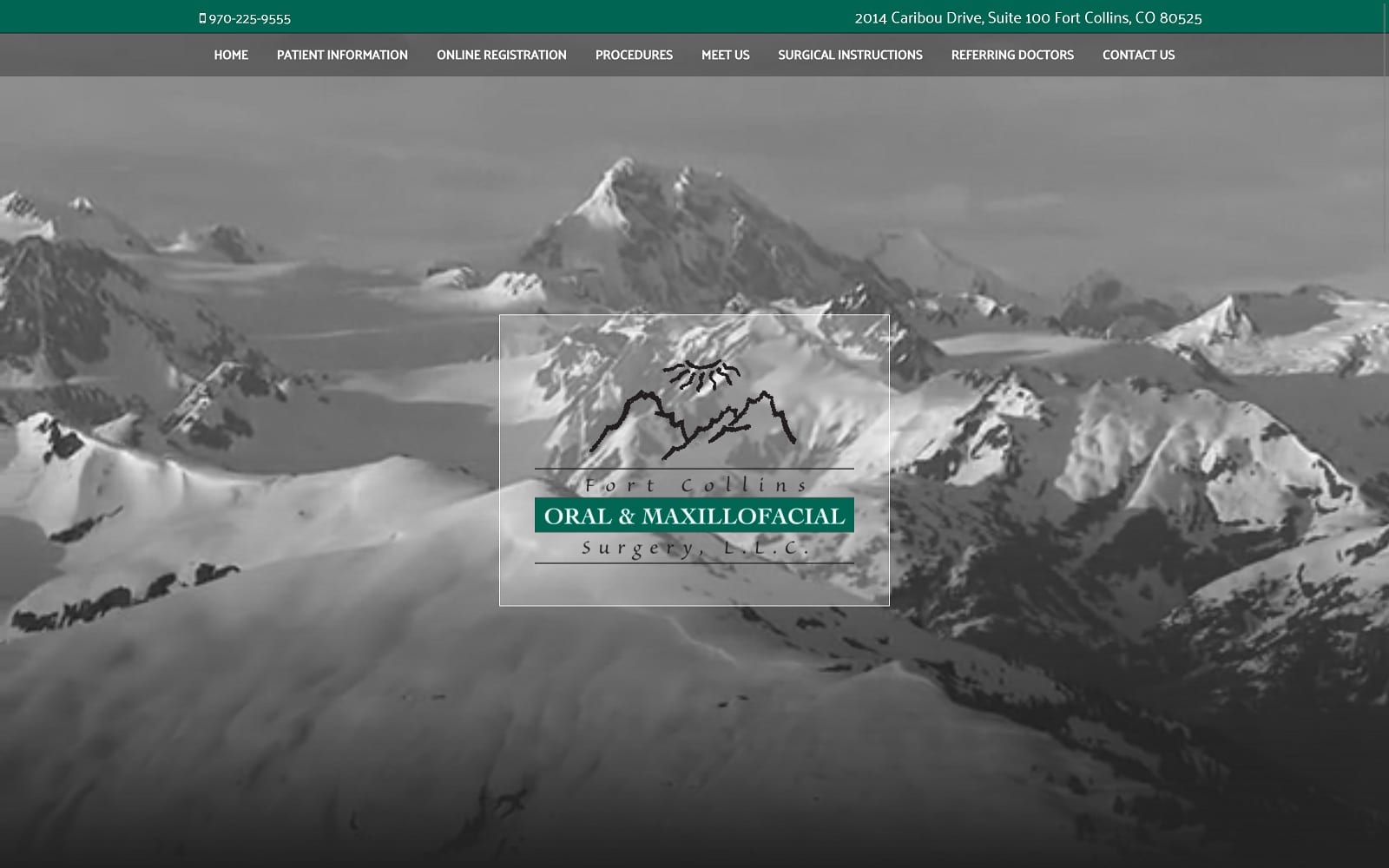 The Screenshot of Fort Collins Oral & Maxillofacial Surgery fortcollinsoms.com Mark F. Orr Website