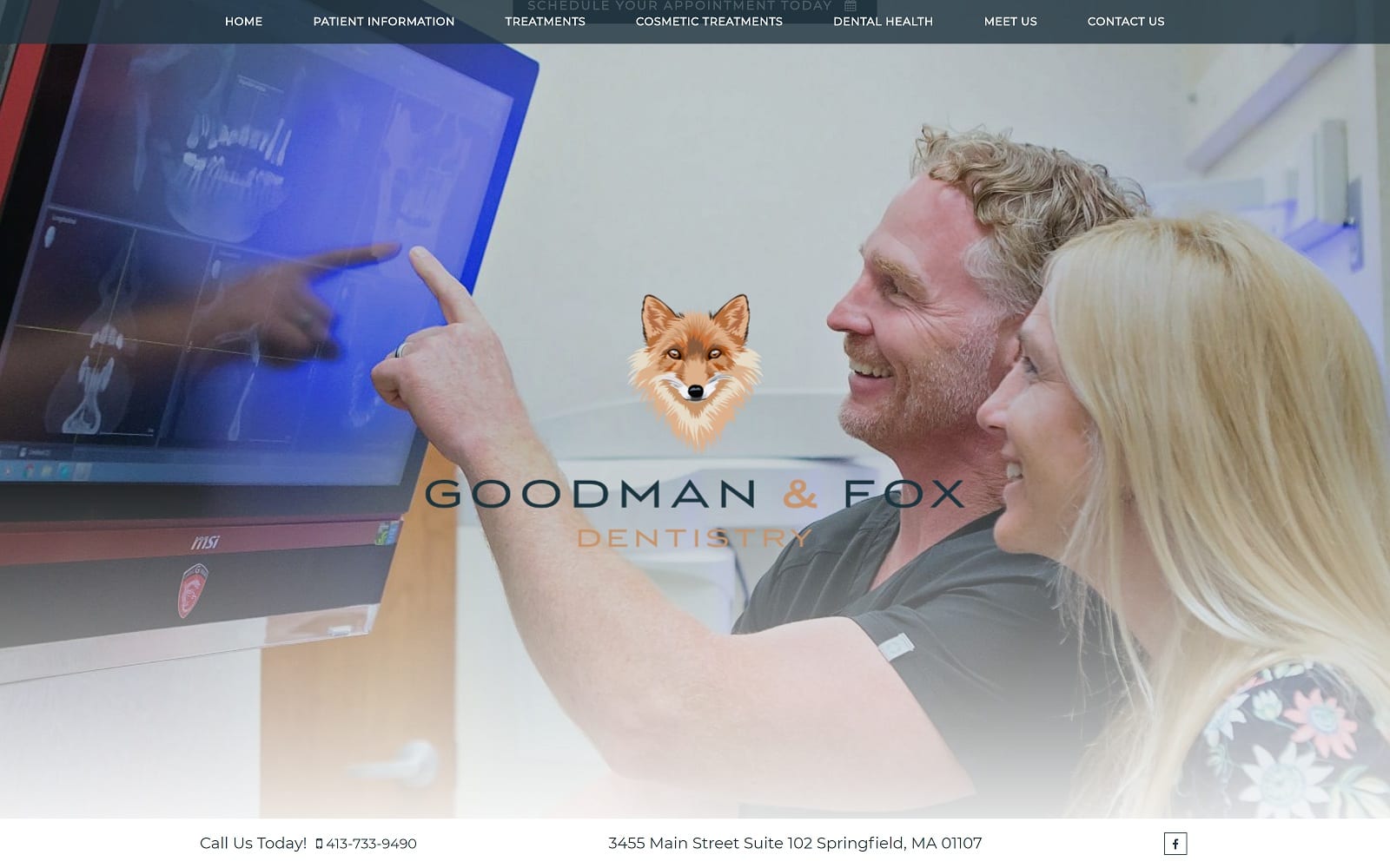 The Screenshot of Goodman & Fox DMD goodmanfoxdental.com Website
