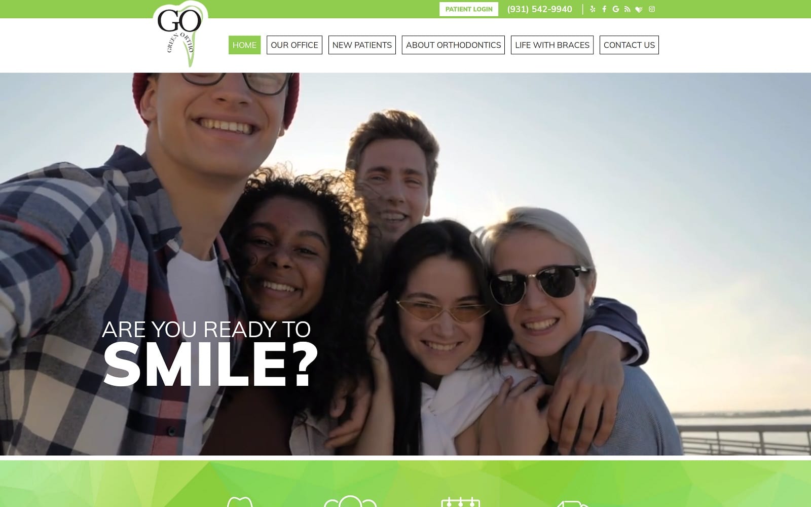 The Screenshot of Green Orthodontics greenortho.com Dr. Cynthia Green Website