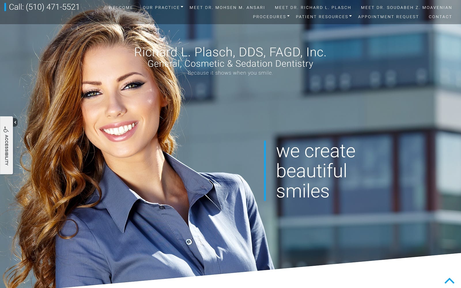 The Screenshot of Richard L. Plasch, DDS, FAGD, Inc. haywarddentalcare.com Website