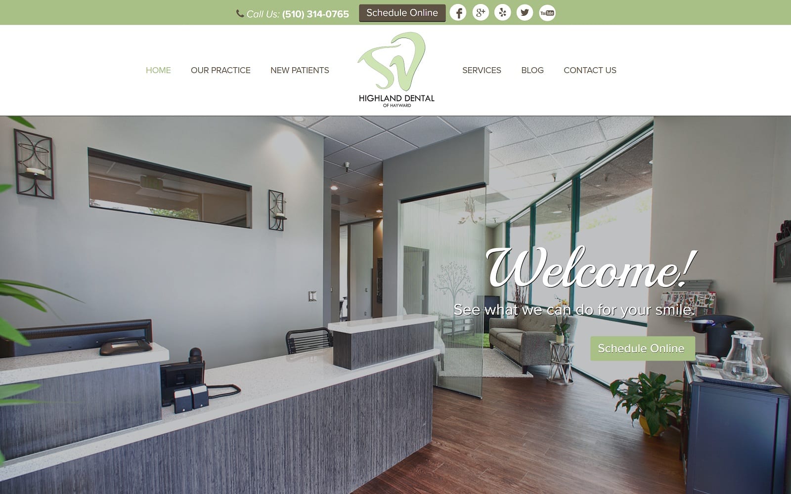 The Screenshot of Highland Dental of Hayward highlanddentalofhayward.com Website