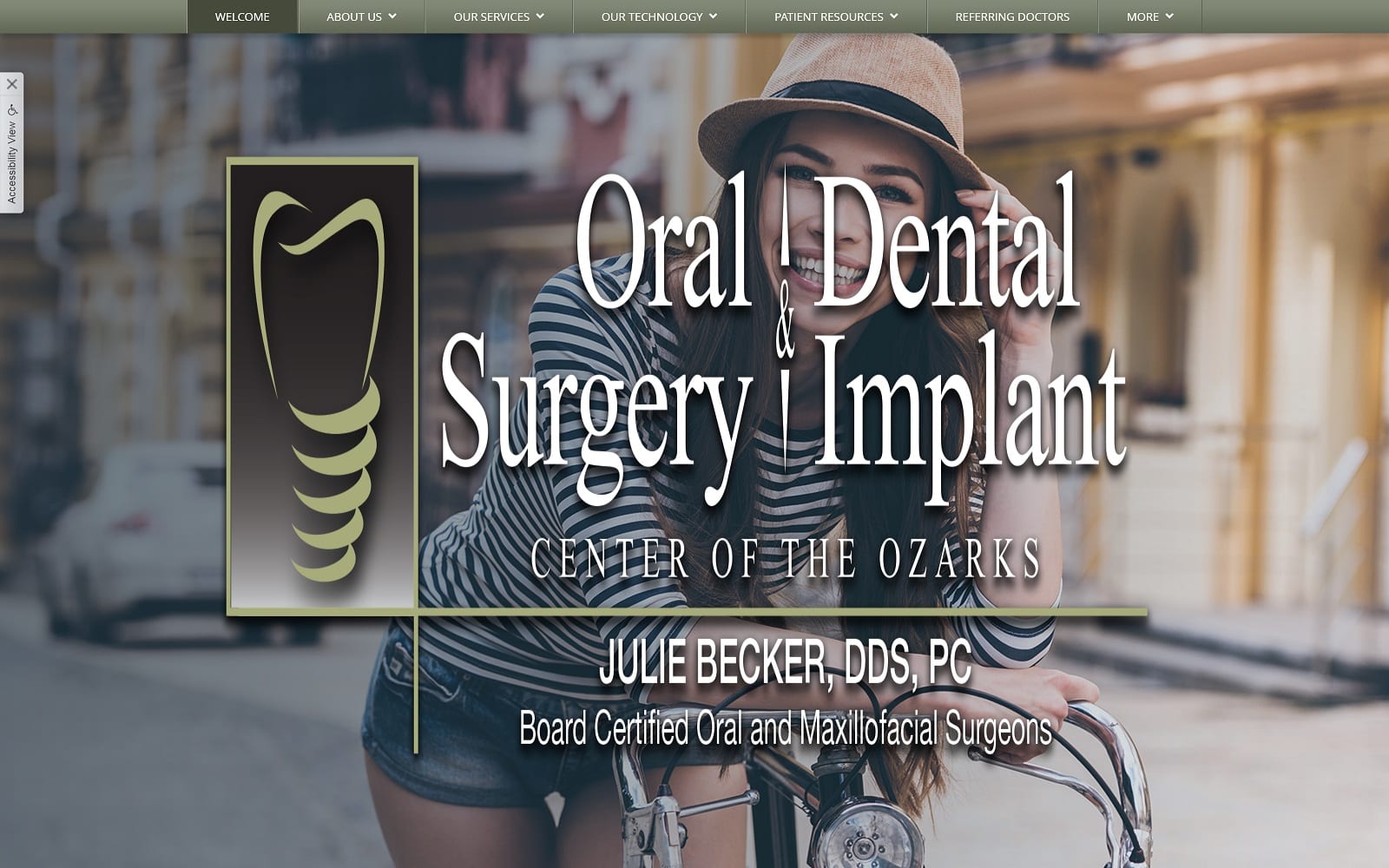 The Screenshot of Oral Surgery & Dental Implant Center of the Ozarks horanbeckerdarling.com Website