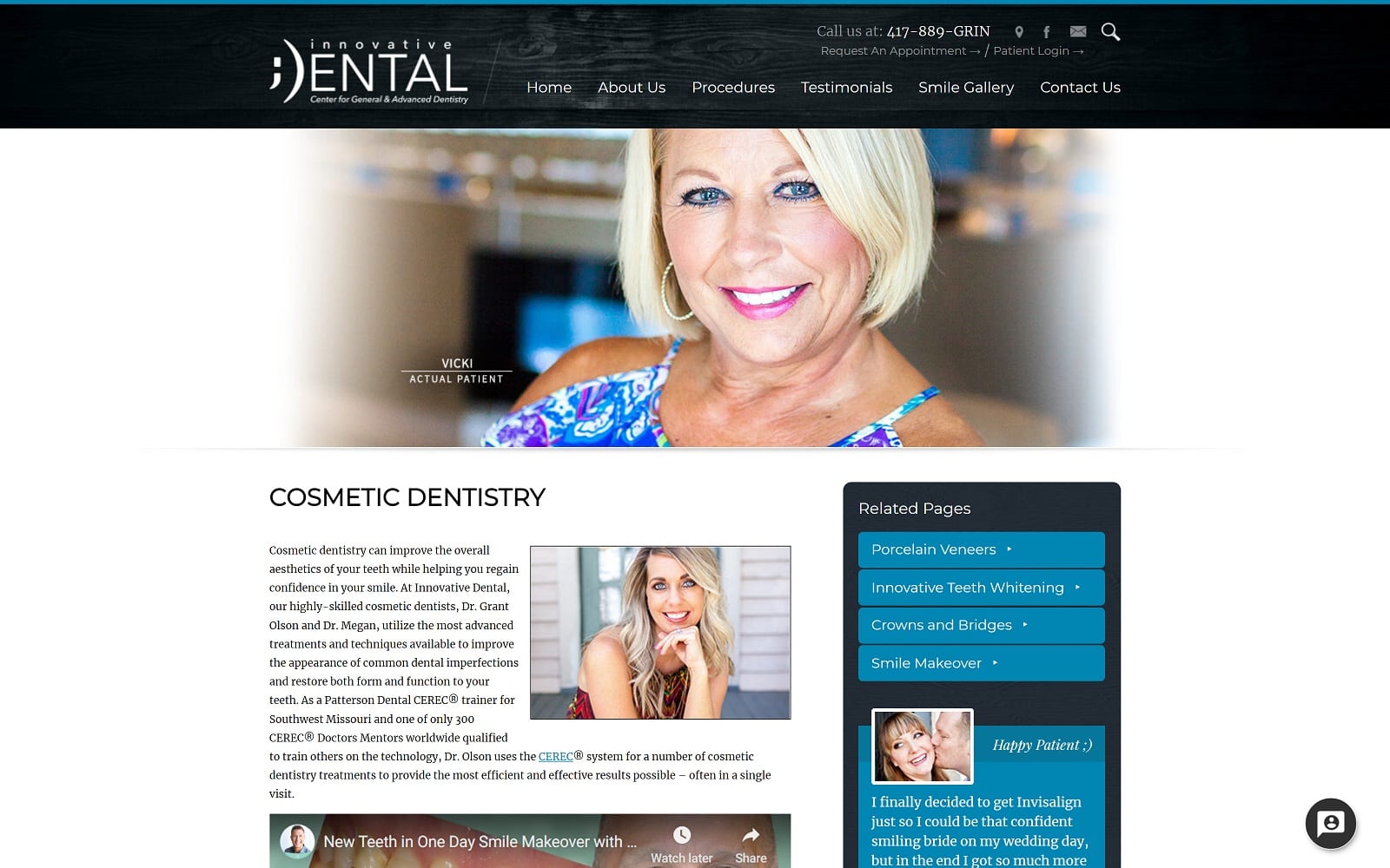 The Screenshot of Innovative Dental of Springfield idspringfield.com Website