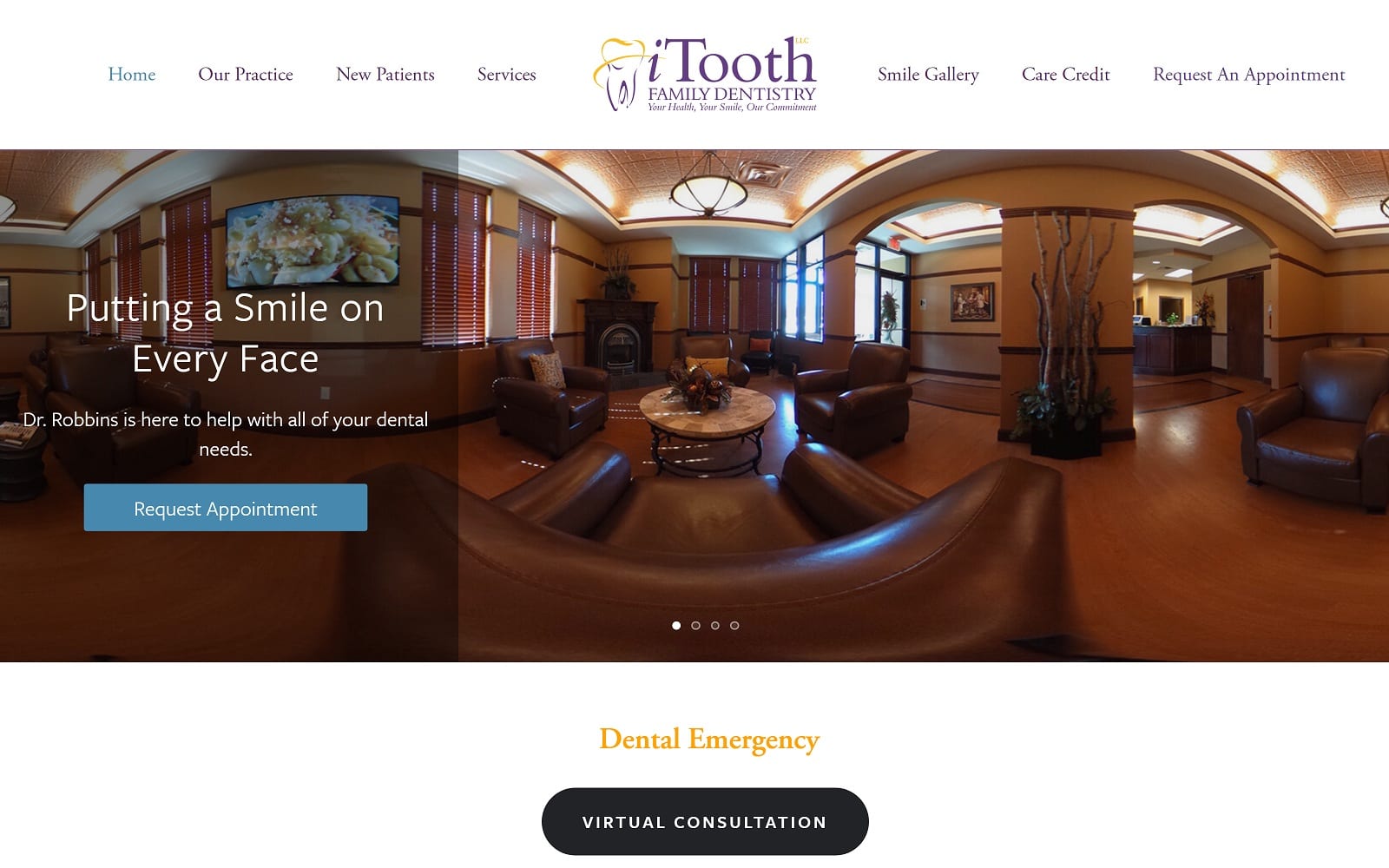 The Screenshot of iTooth Family Dentistry, LLC itooth.net Website