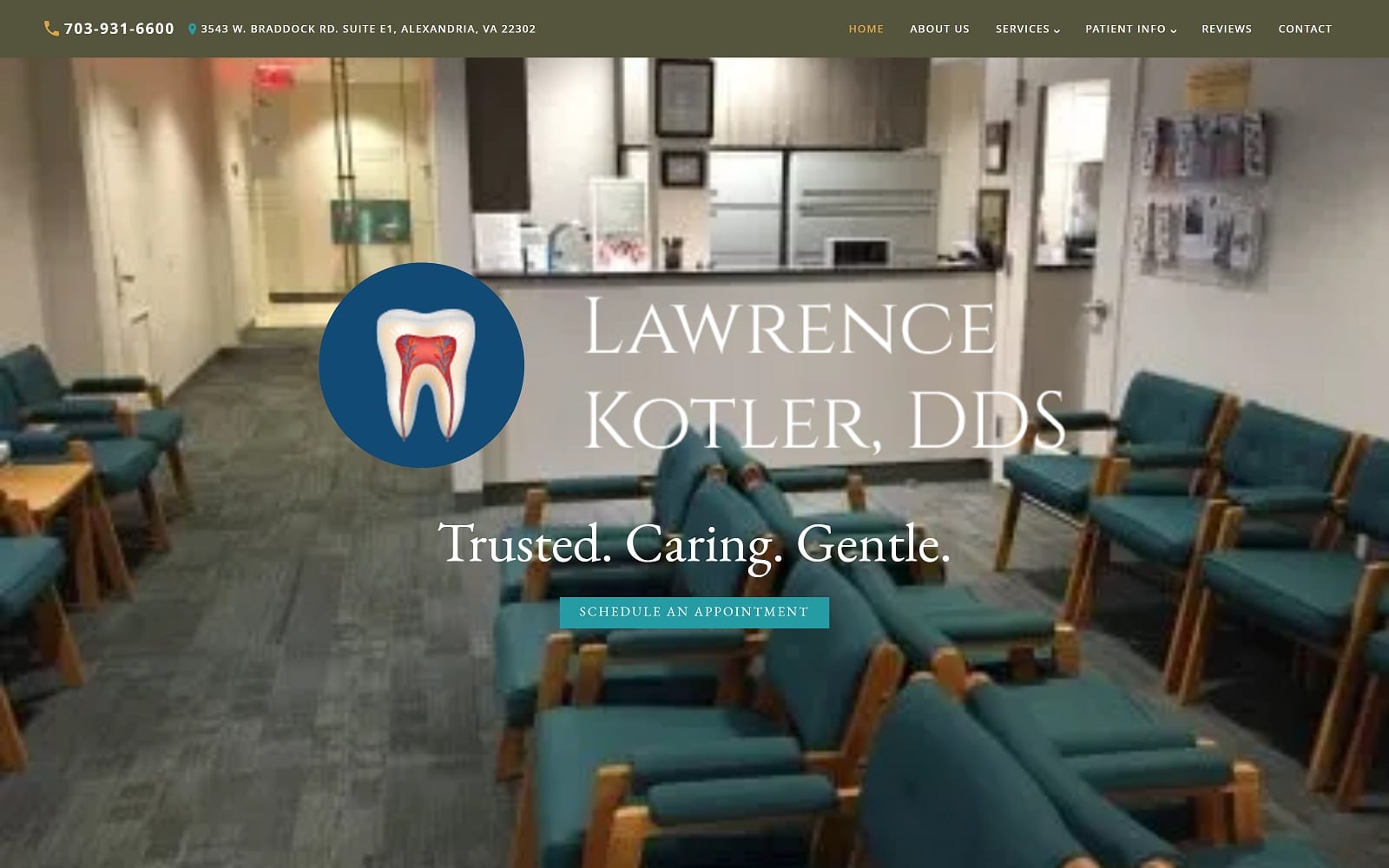 The Screenshot of Lawrence Kotler DDS, M.S. kotlerendodonticsalexandria.com Website