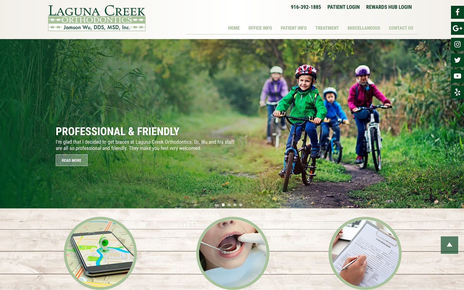 The Screenshot of Laguna Creek Orthodontics: Jamson Wu, DDS MSD lagunacreekortho.com Website