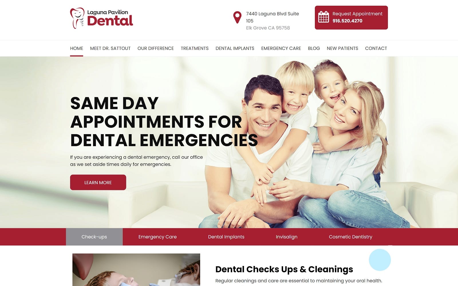 The Screenshot of Laguna Pavilion Dental lagunapaviliondental.com Website