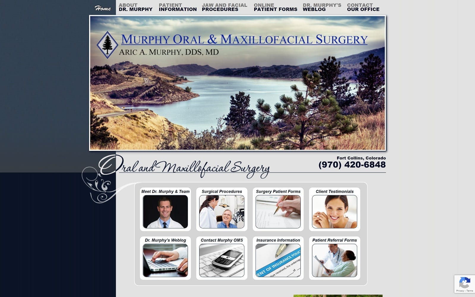The Screenshot of Murphy OMS | Aric Murphy DDS murphyoms.com Website